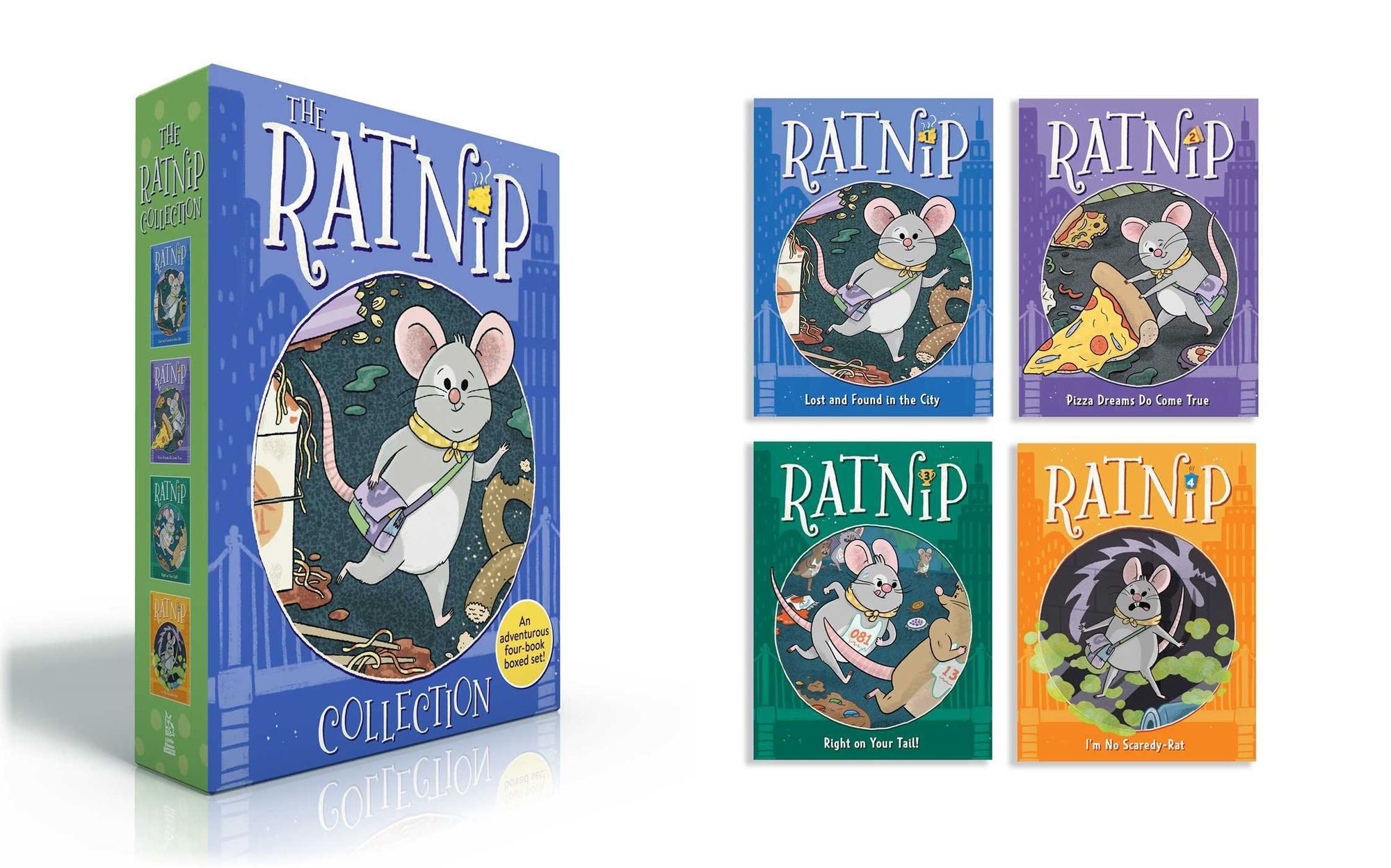 The Ratnip Collection (Boxed Set): Lost and Found in the City; Pizza Dreams Do Come True; Right on Your Tail!; Scaredy-Rat