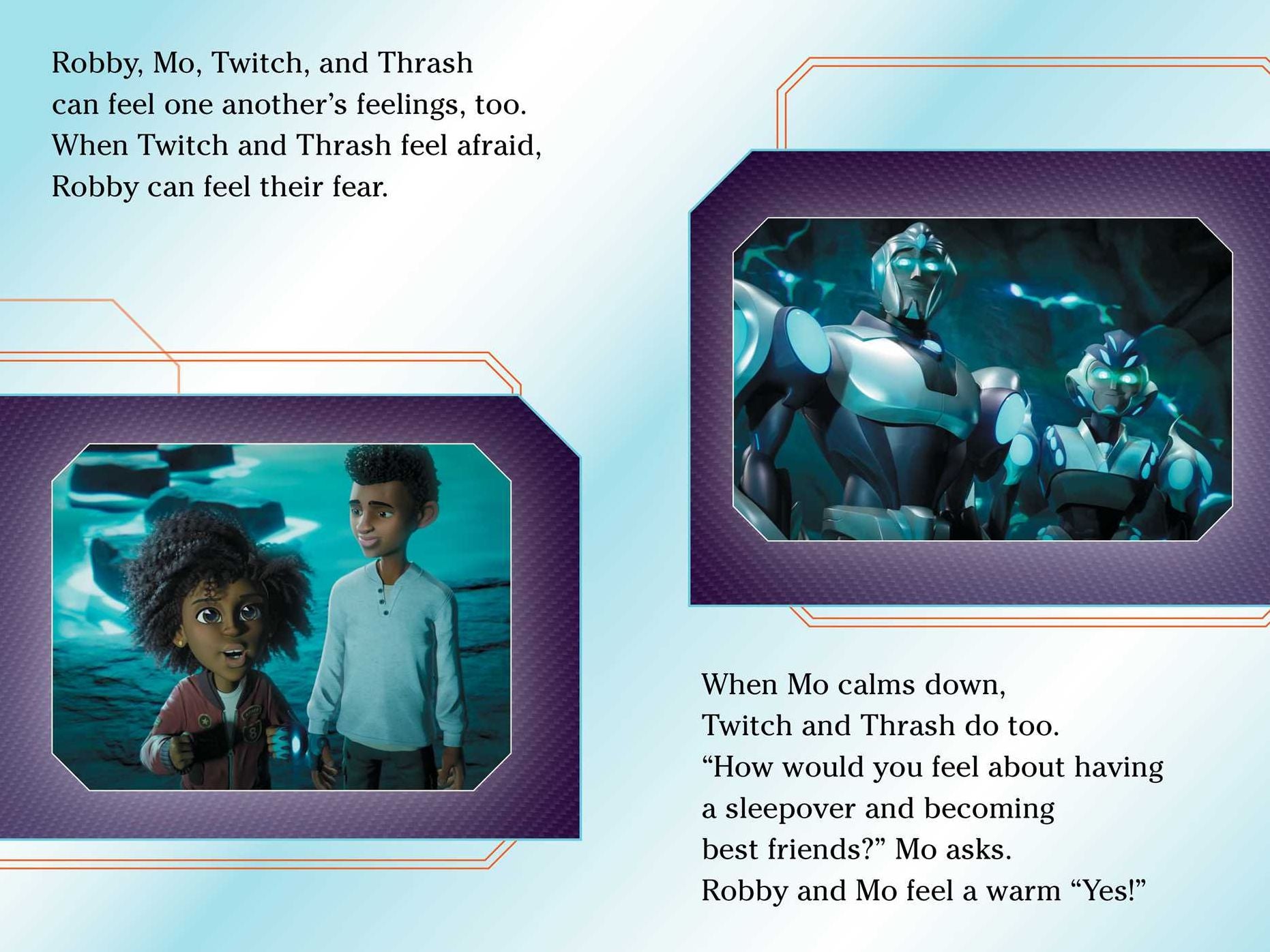 Five Terrific Transformers EarthSpark Tales!: Meet Twitch and Thrash!; It's Optimus Prime Time!; Bumblebee's Big Mission; Megatron Is Put to the Test; Robby and Mo, Ready for Action!