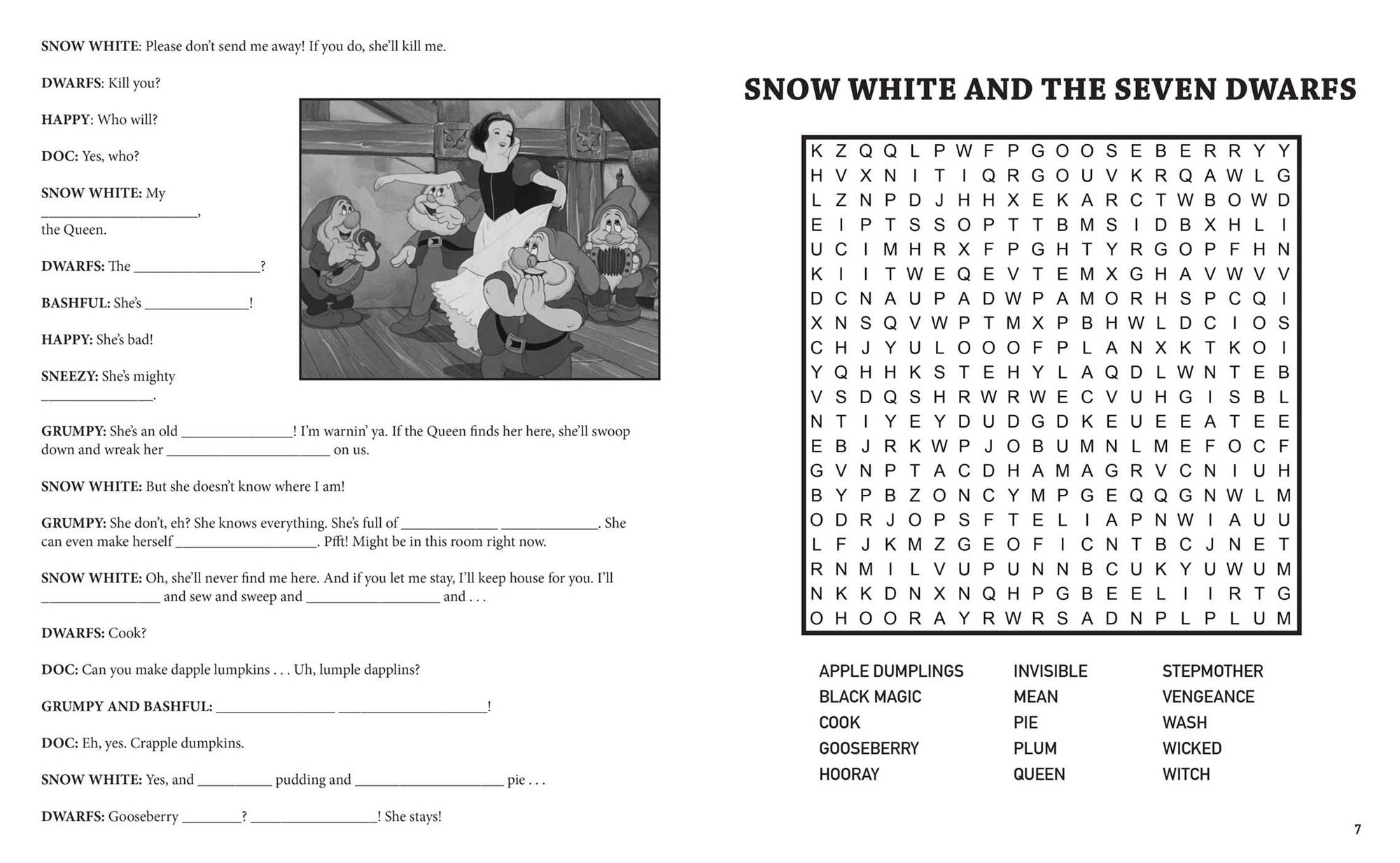 Disney Word Search, Quips, Quotes and Coloring Book