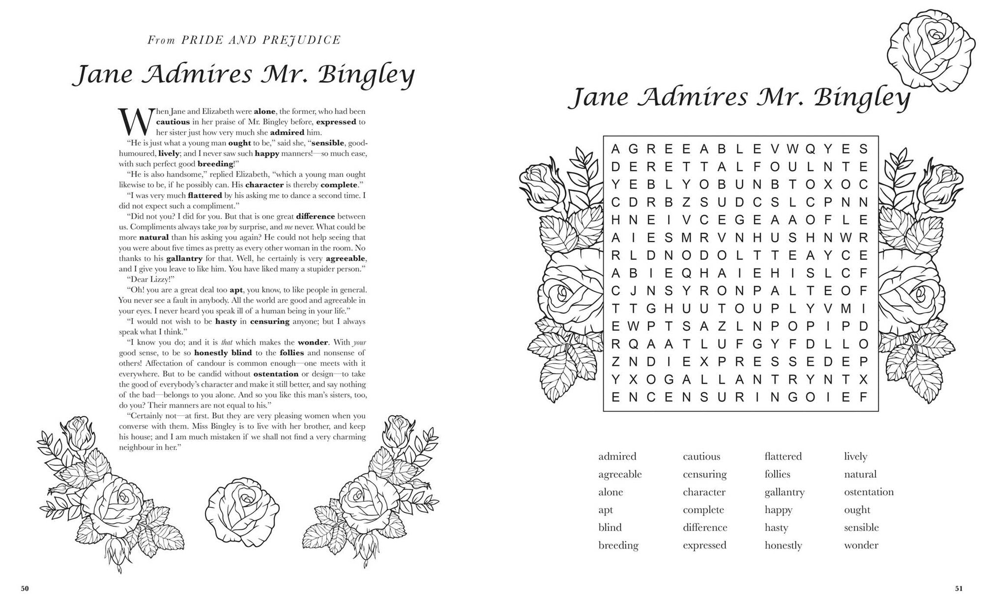 Jane Austen Word Search