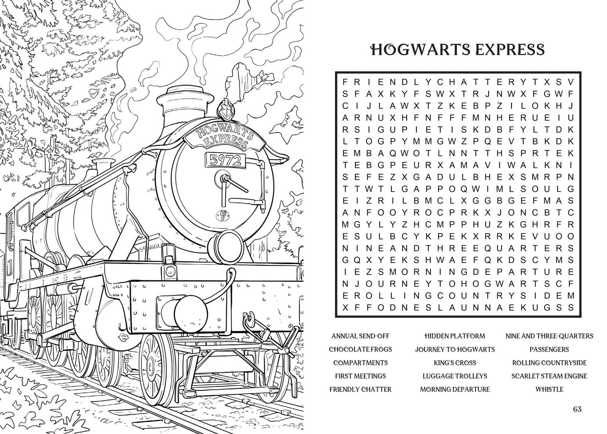 Harry Potter Word Search and Coloring Book