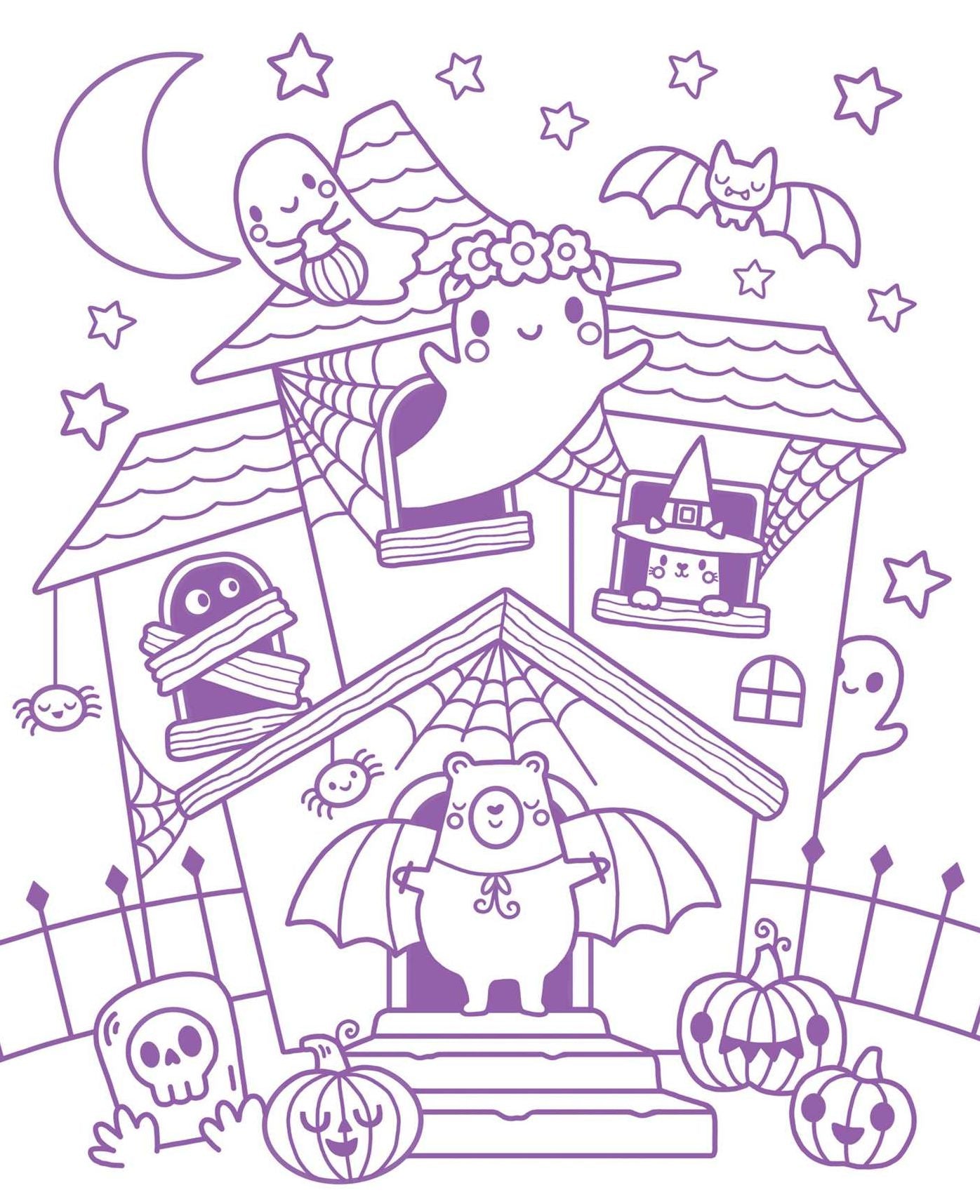 ColorWorld: Spooky Sweet Halloween: Plus 35+ Glow-in-the-Dark Stickers and Over 30 Pages to Color!