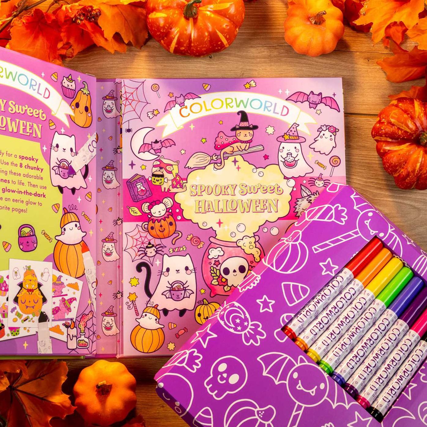 ColorWorld: Spooky Sweet Halloween: Plus 35+ Glow-in-the-Dark Stickers and Over 30 Pages to Color!