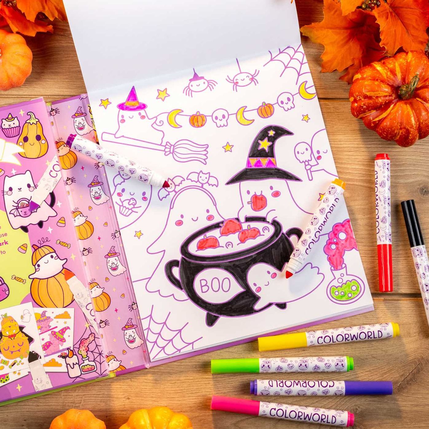 ColorWorld: Spooky Sweet Halloween: Plus 35+ Glow-in-the-Dark Stickers and Over 30 Pages to Color!