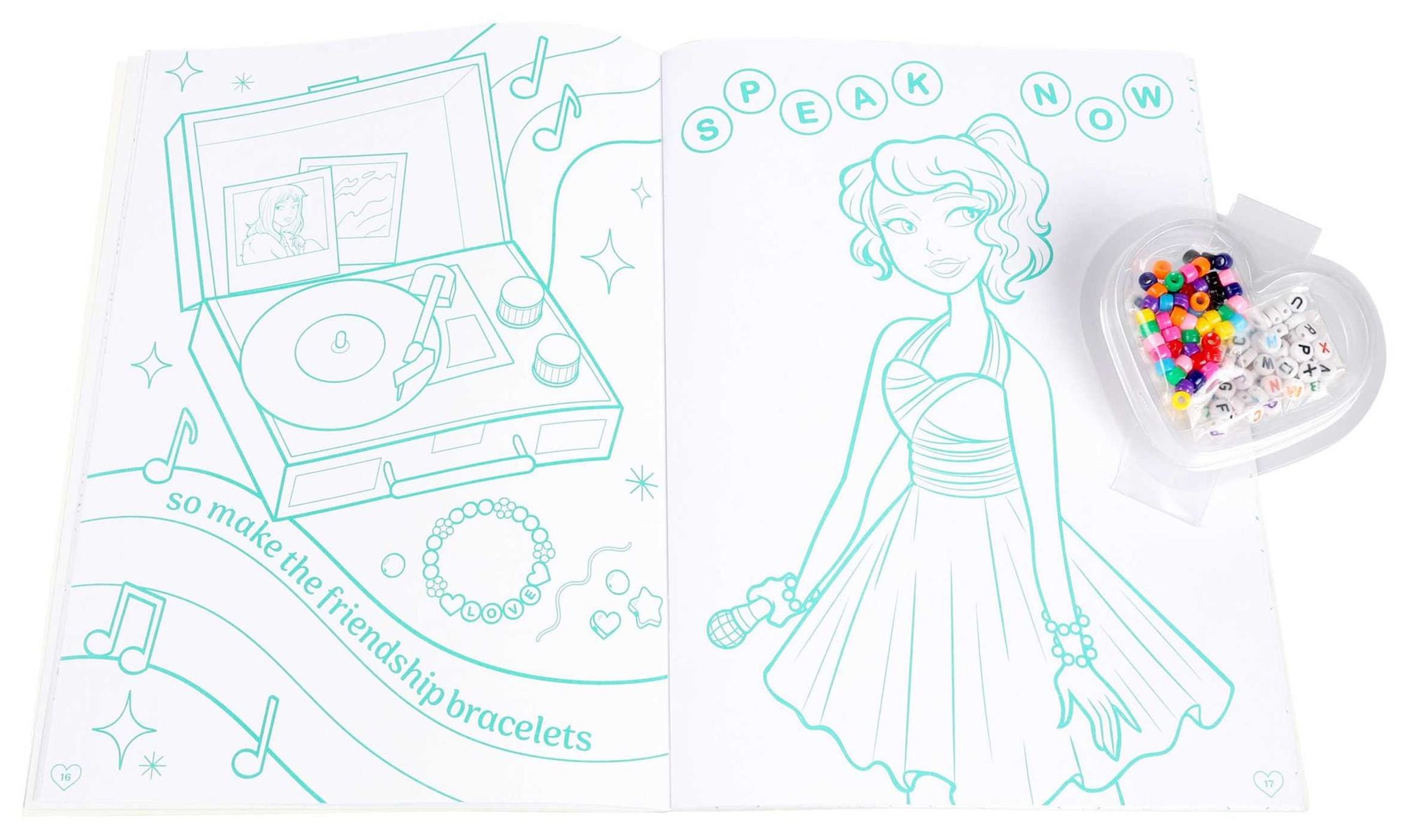 Taylor Swift Friends Forever Coloring & Activity Book with Friendship Bracelet Kit