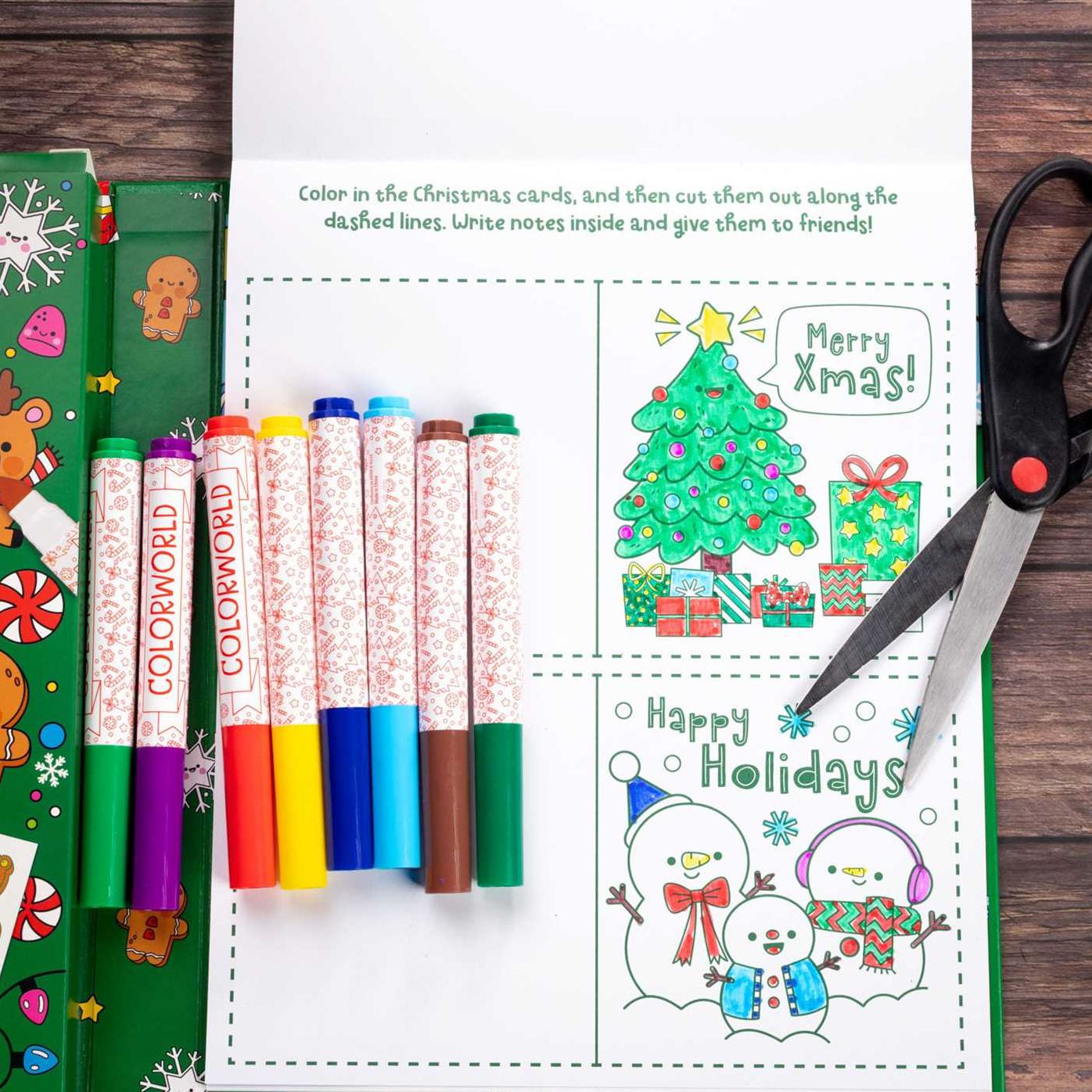 ColorWorld: Christmas: Plus 35+ Glitter Stickers and Over 30 Pages to Color!
