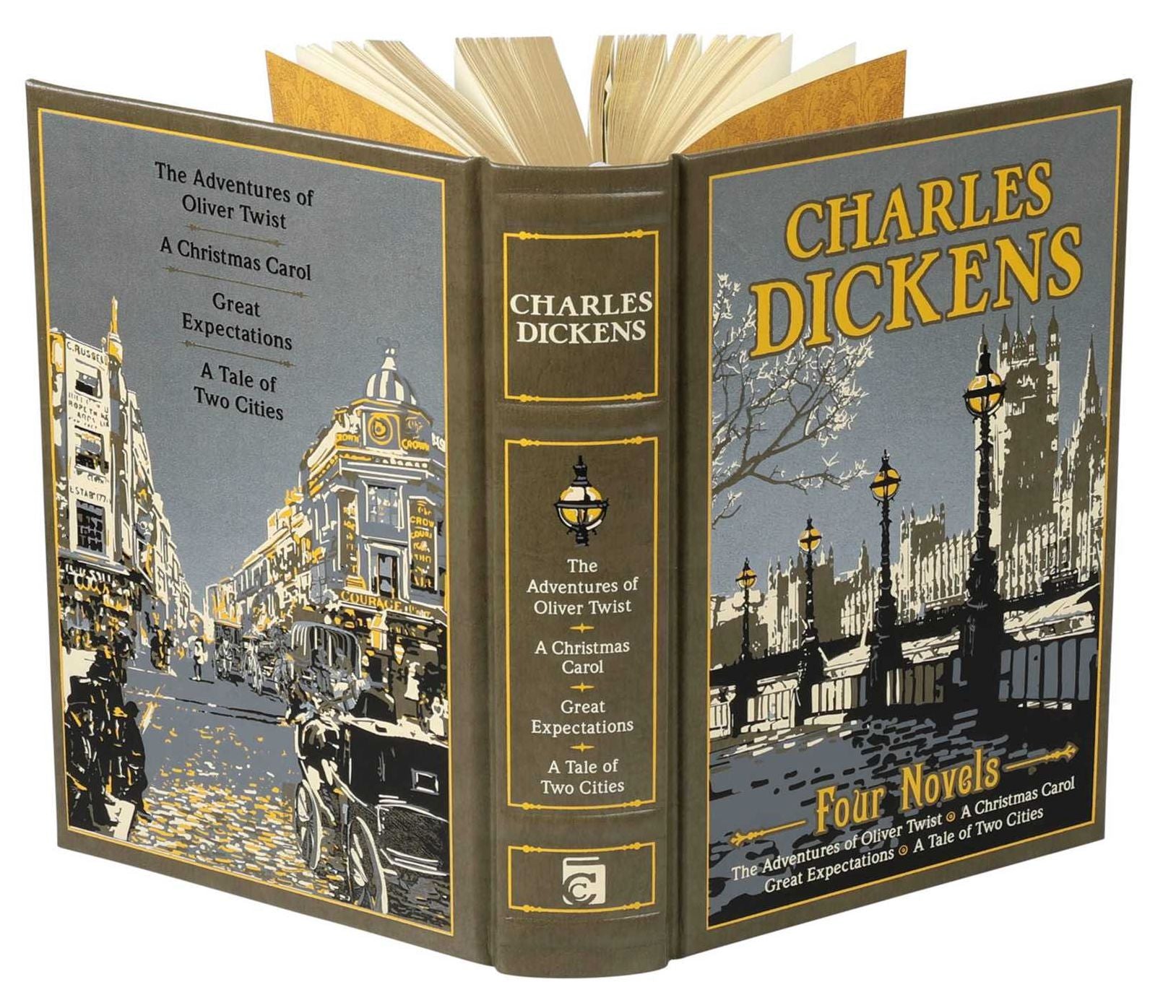 Charles Dickens Four Novels: The Adventures of Oliver Twist, A Christmas Carol, Great Expectations, A Tale of Two Cities