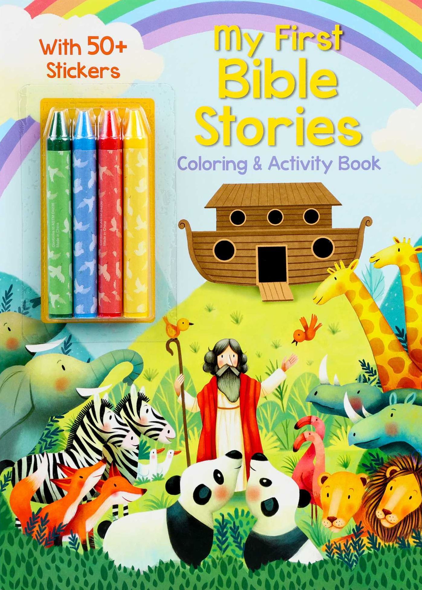 My First Bible Stories Coloring & Activity Book with 4 Crayons and 50+ Stickers