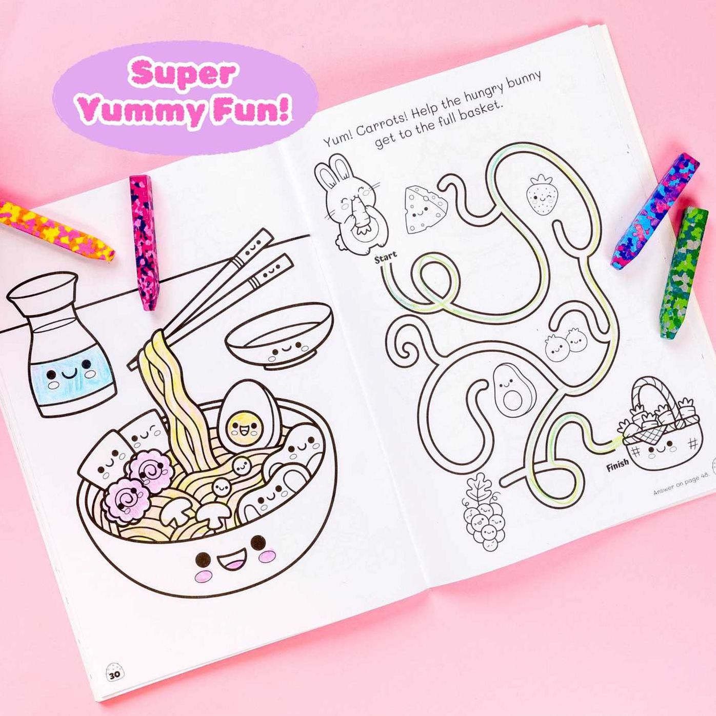 Super Yummy! Coloring & Activity Book with 4 Confetti Crayons and 50+ Stickers
