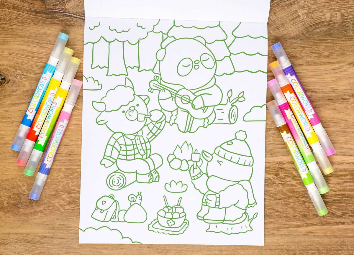 ColorWorld: Cozy Cute: With 8 Color-Changing Markers, Plus 35 Stickers and 32 Pages to Color!