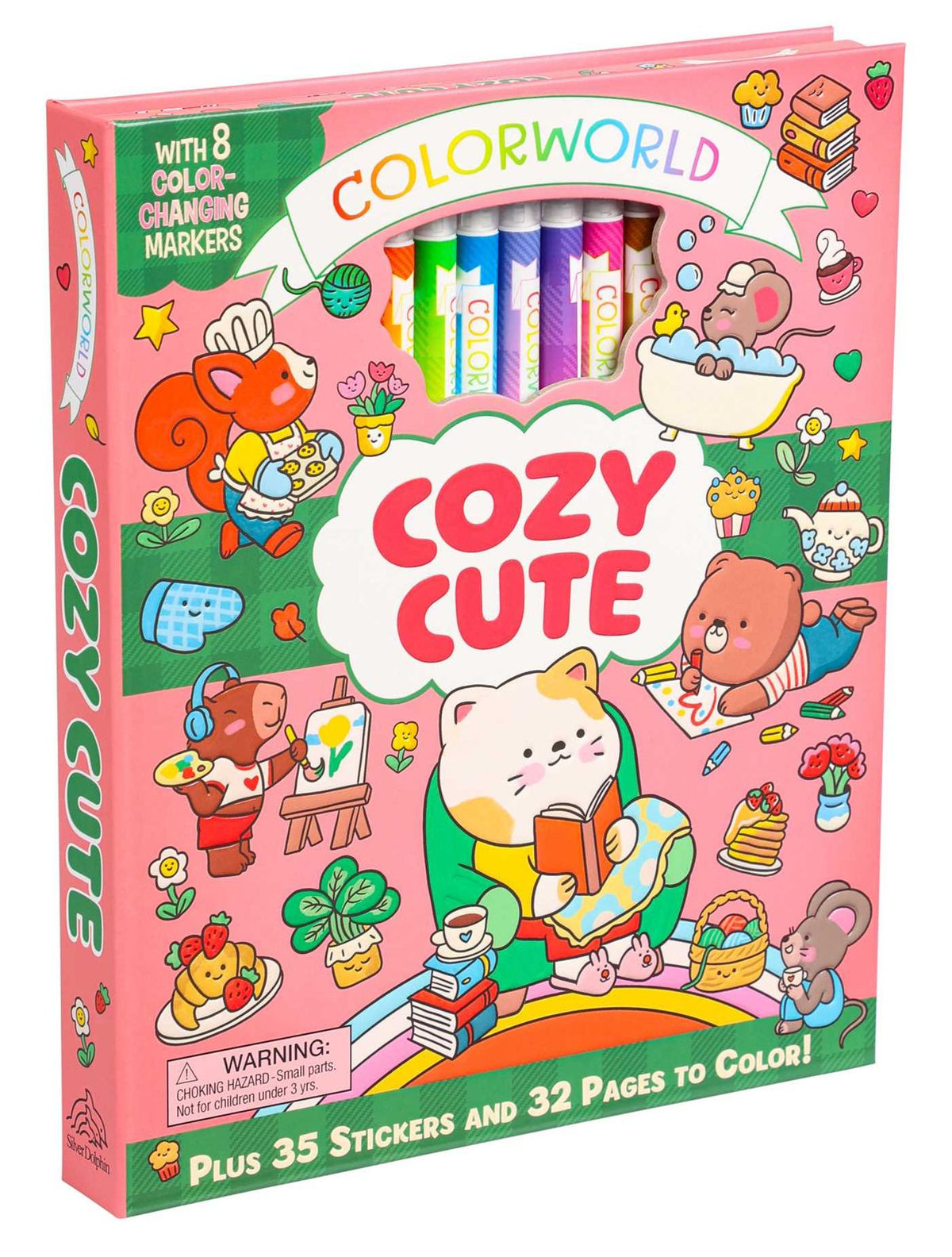 ColorWorld: Cozy Cute: With 8 Color-Changing Markers, Plus 35 Stickers and 32 Pages to Color!