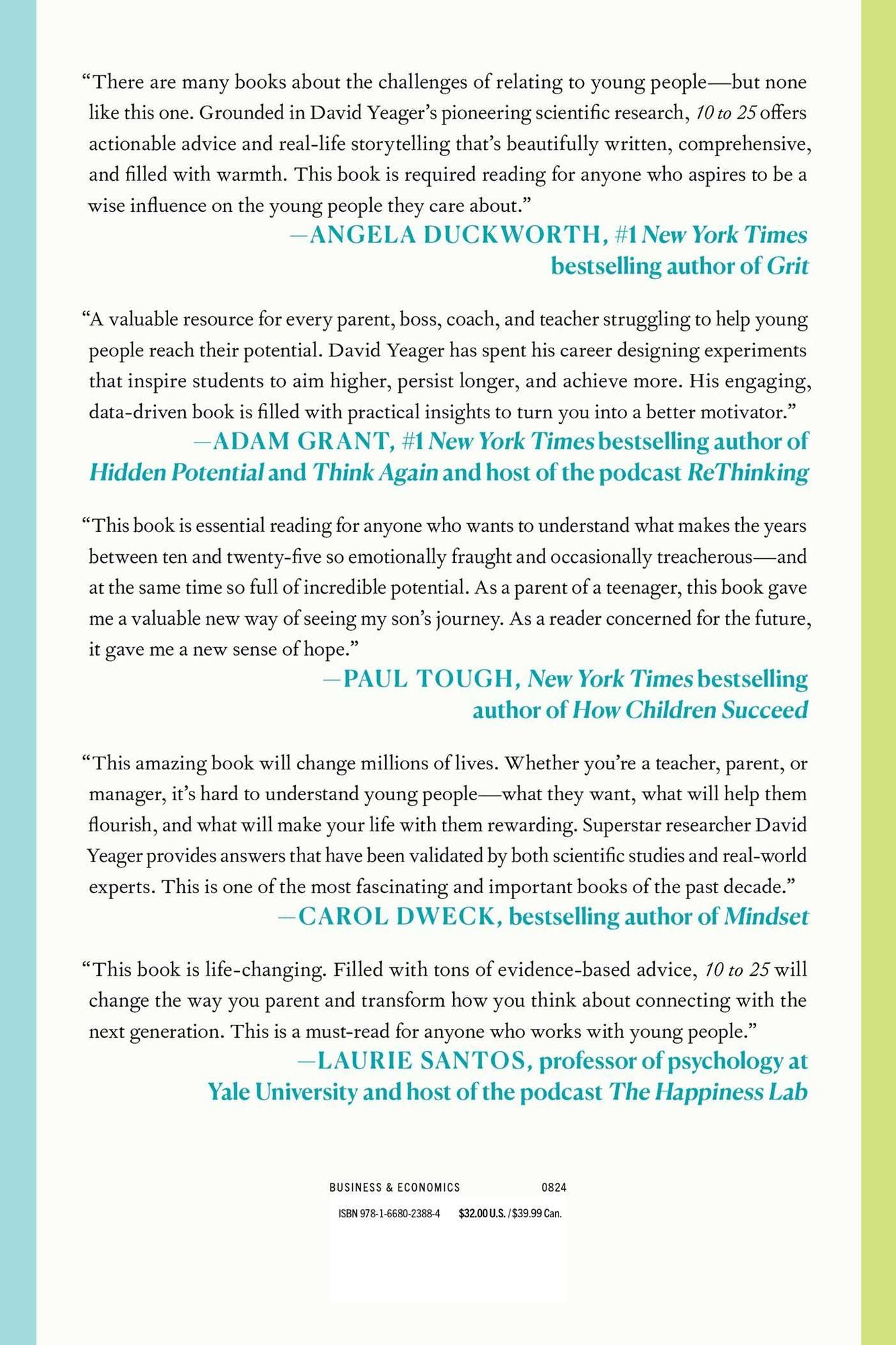 10 to 25: The Science of Motivating Young People: A Groundbreaking Approach to Leading the Next Generation-And Making Your Own Life Easier