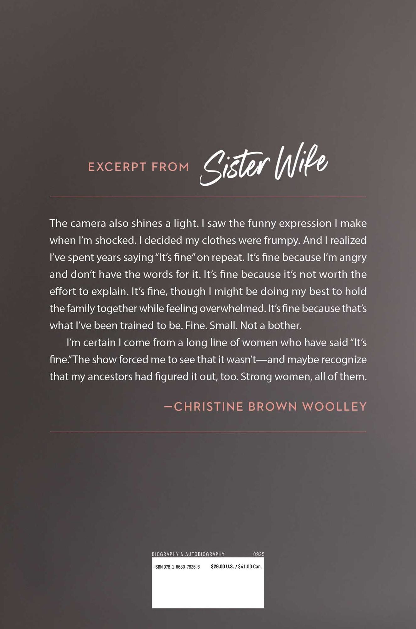 Sister Wife: A Memoir of Faith, Family, and Finding Freedom