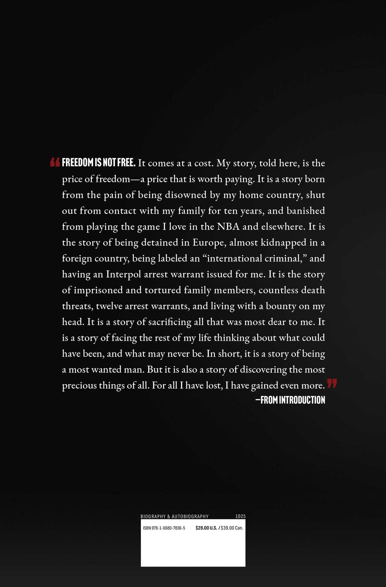 In the Name of Freedom: A Political Dissident's Fight for Human Rights in the NBA and Around the World