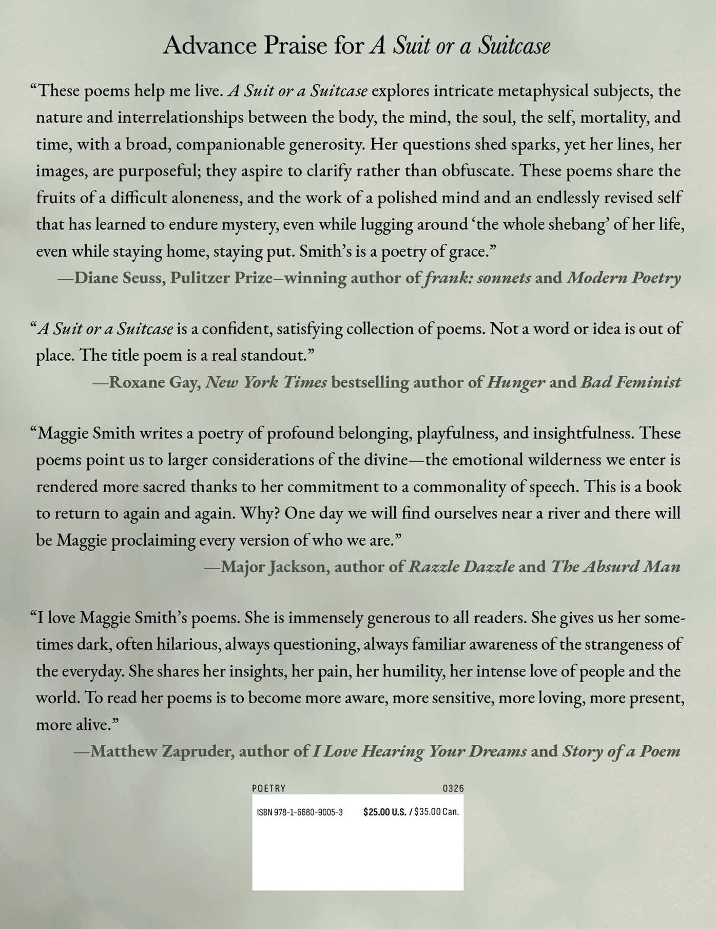 A Suit or a Suitcase: Poems