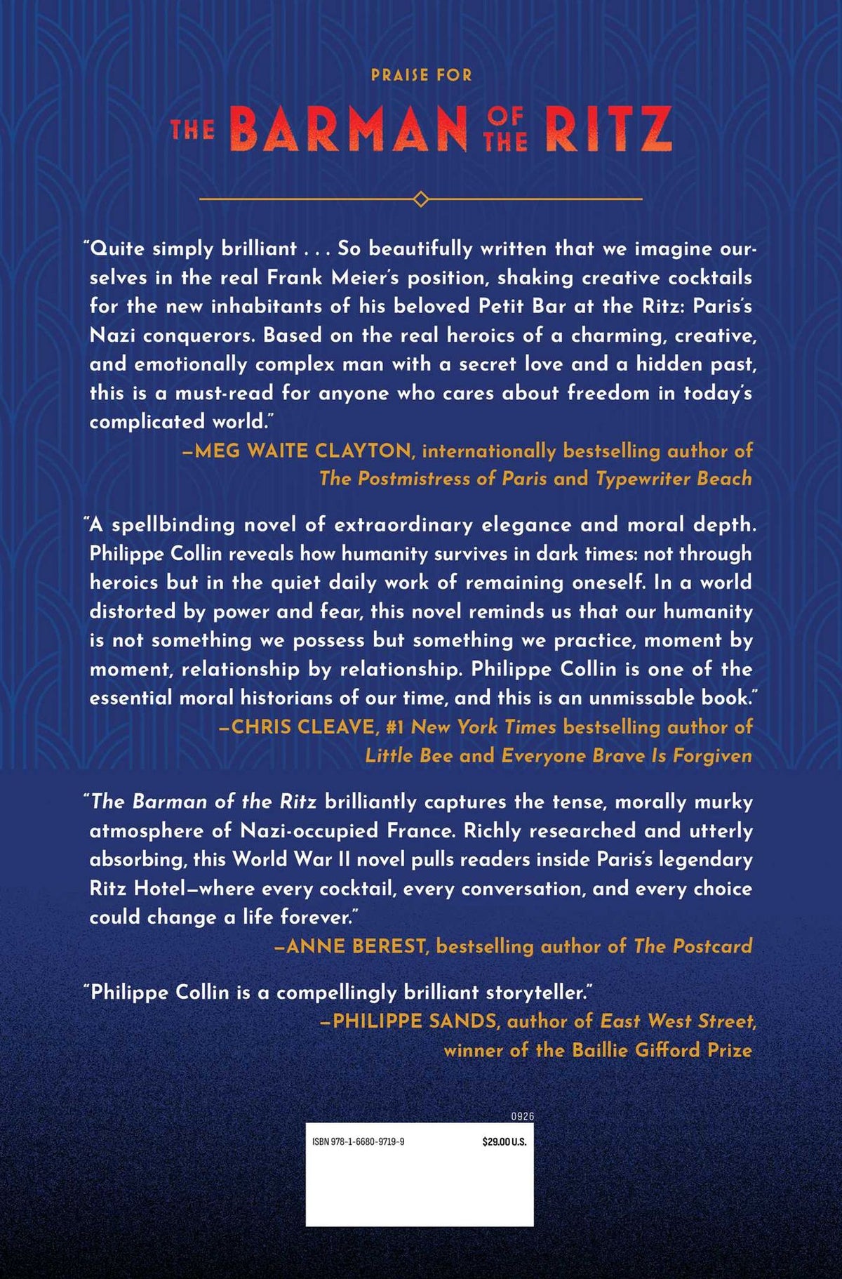 The Barman of the Ritz: A Novel