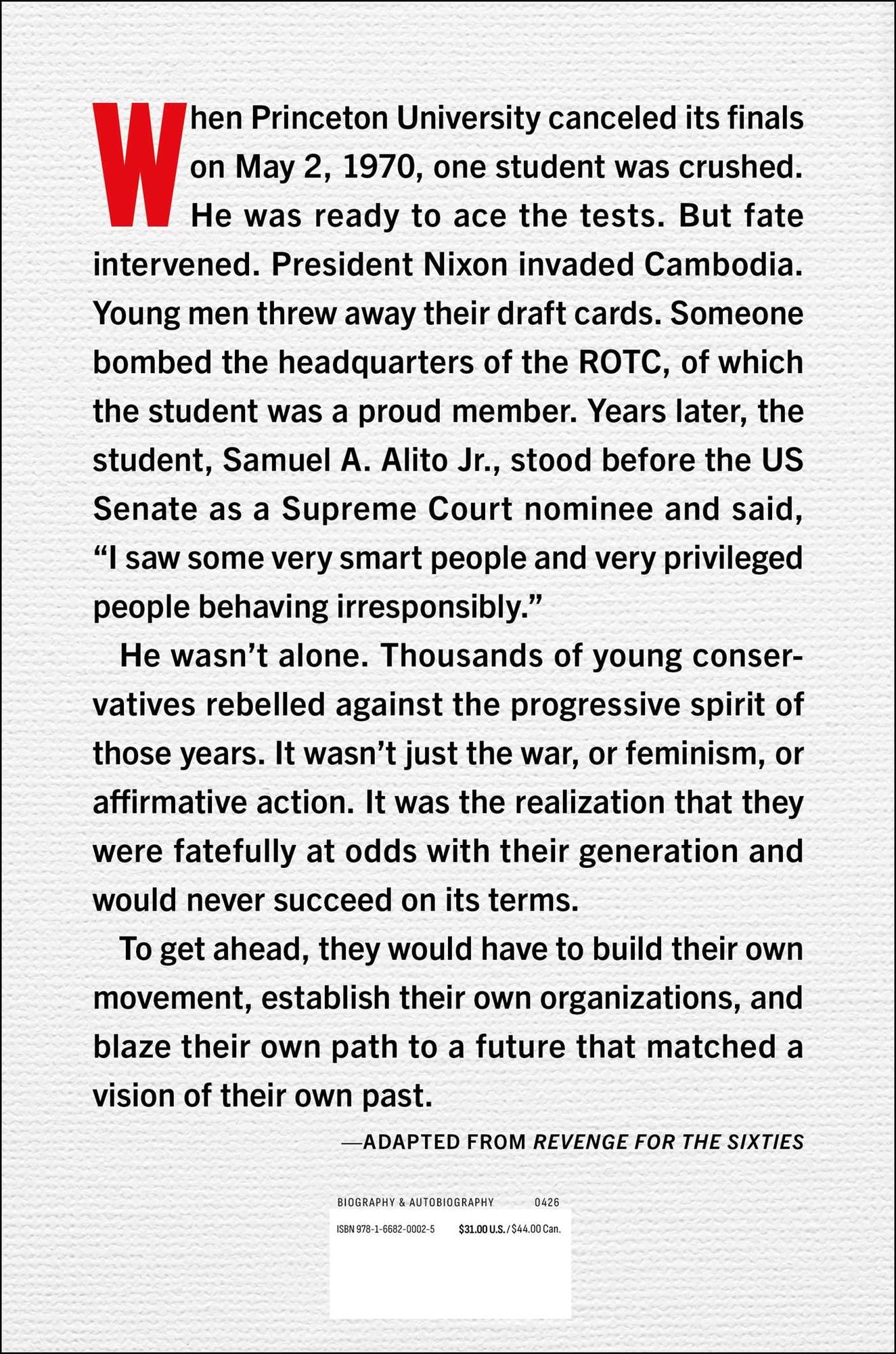 Revenge for the Sixties: Sam Alito and the Triumph of the Conservative Legal Movement