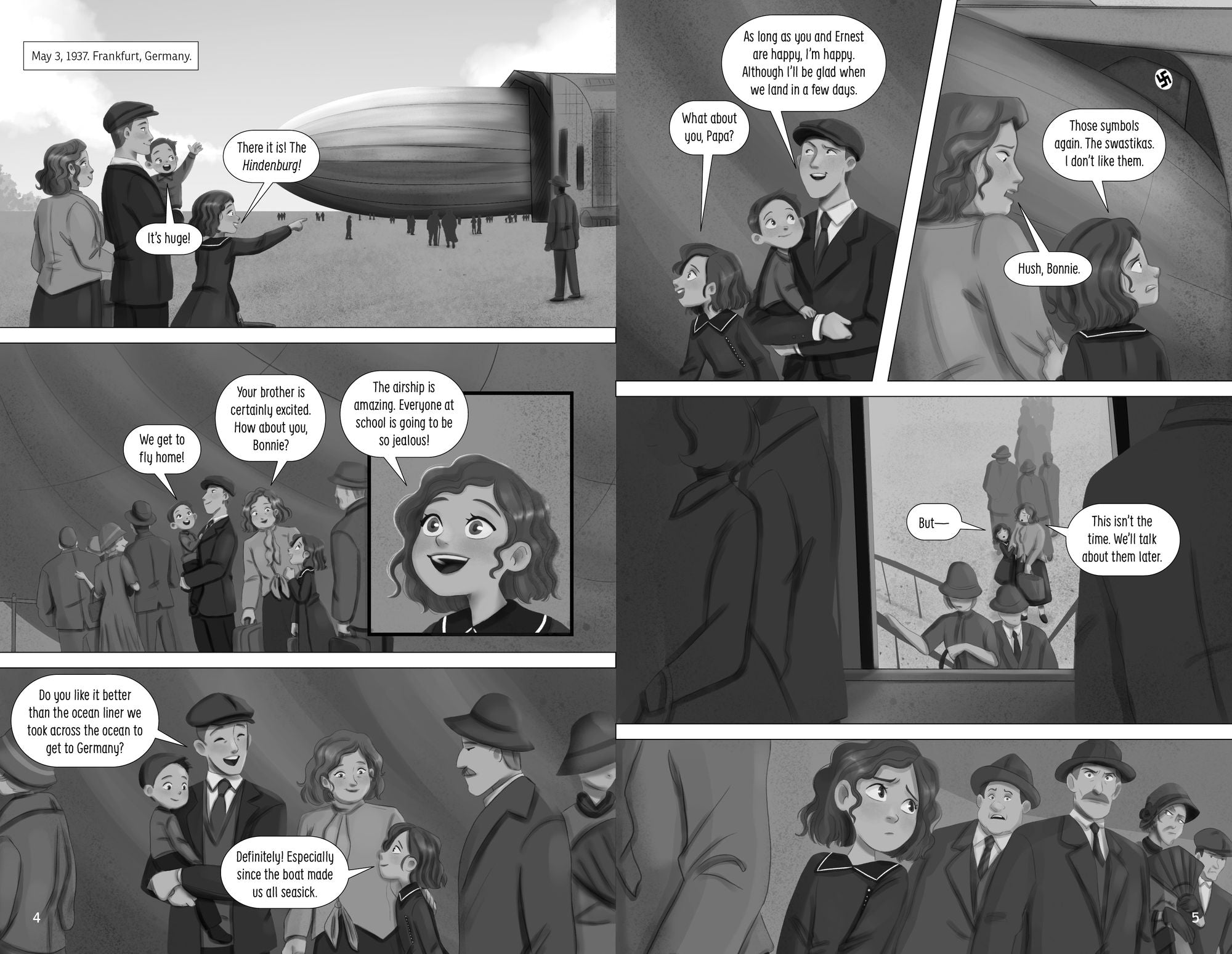 Bonnie and the Fiery Crash: A Hindenburg Disaster Graphic Novel