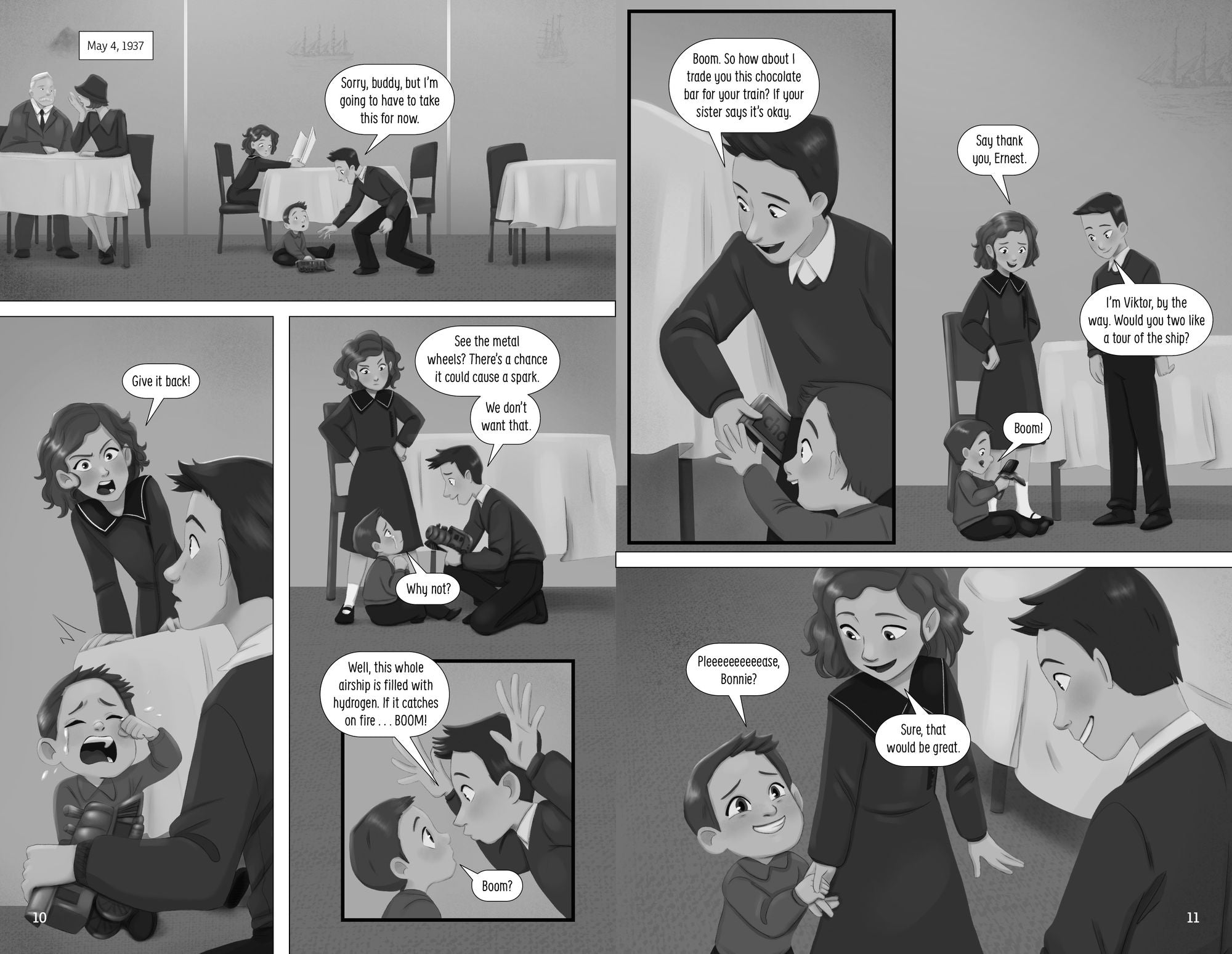 Bonnie and the Fiery Crash: A Hindenburg Disaster Graphic Novel