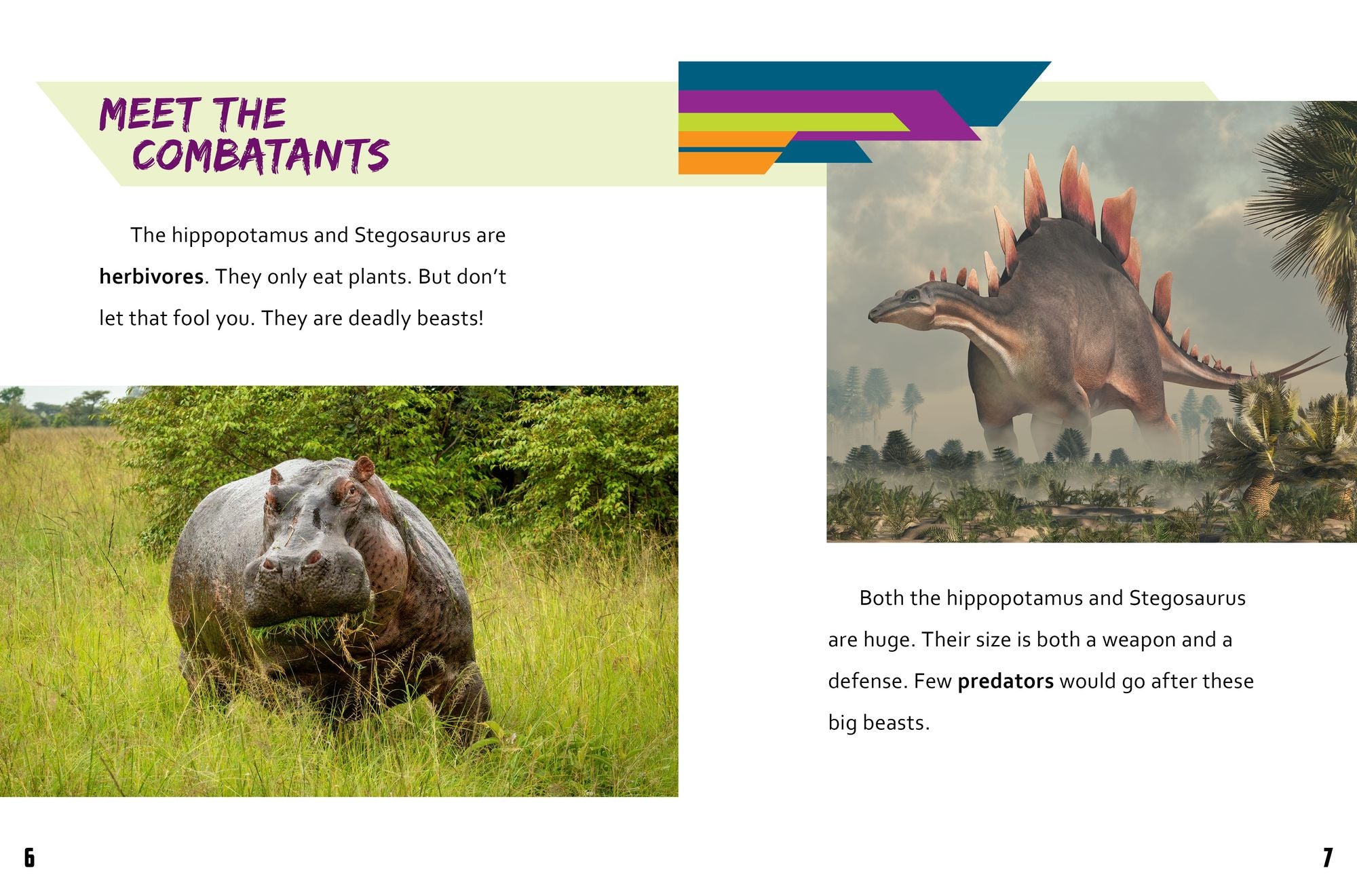 Hippopotamus vs. Stegosaurus
