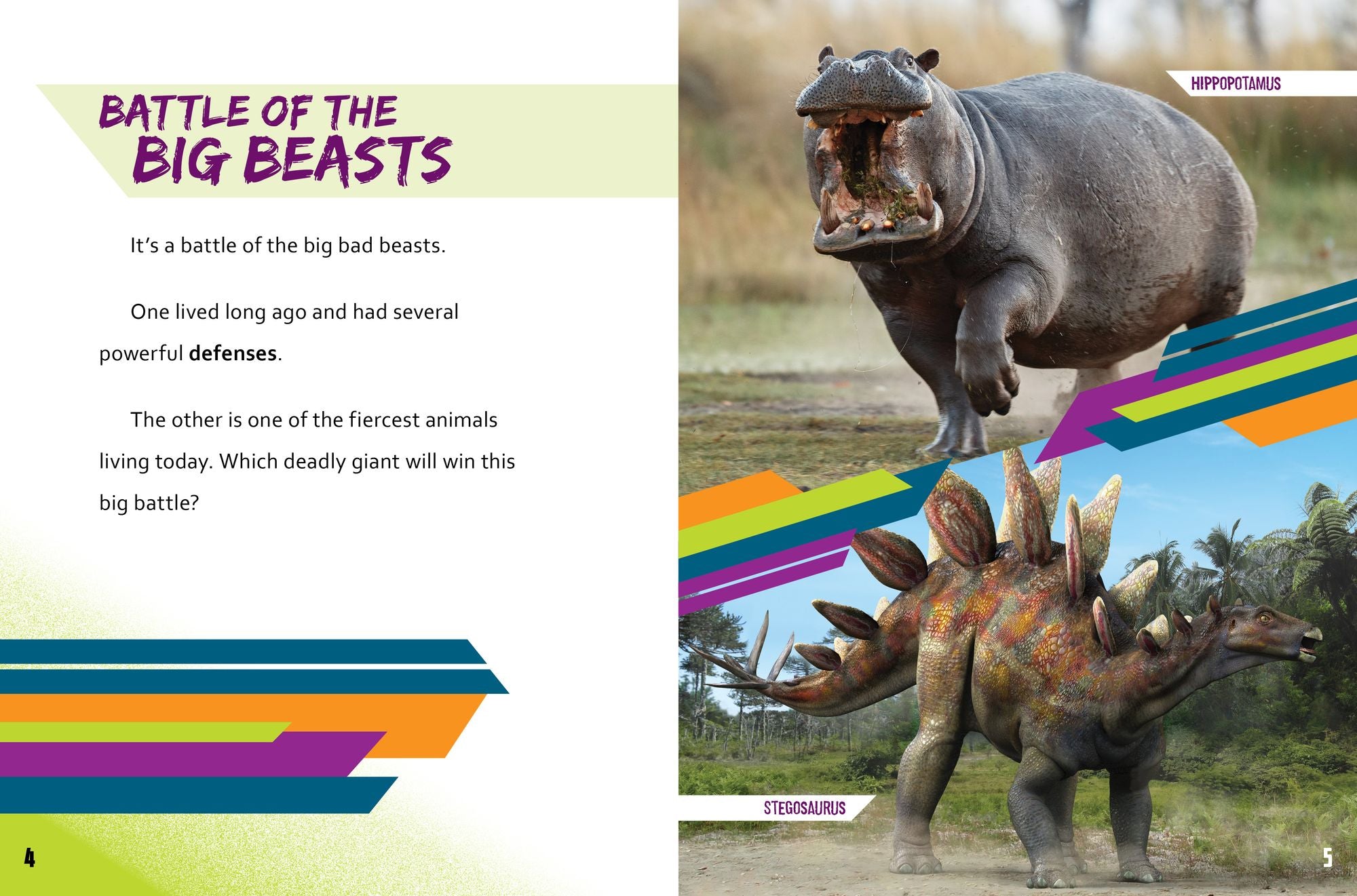 Hippopotamus vs. Stegosaurus