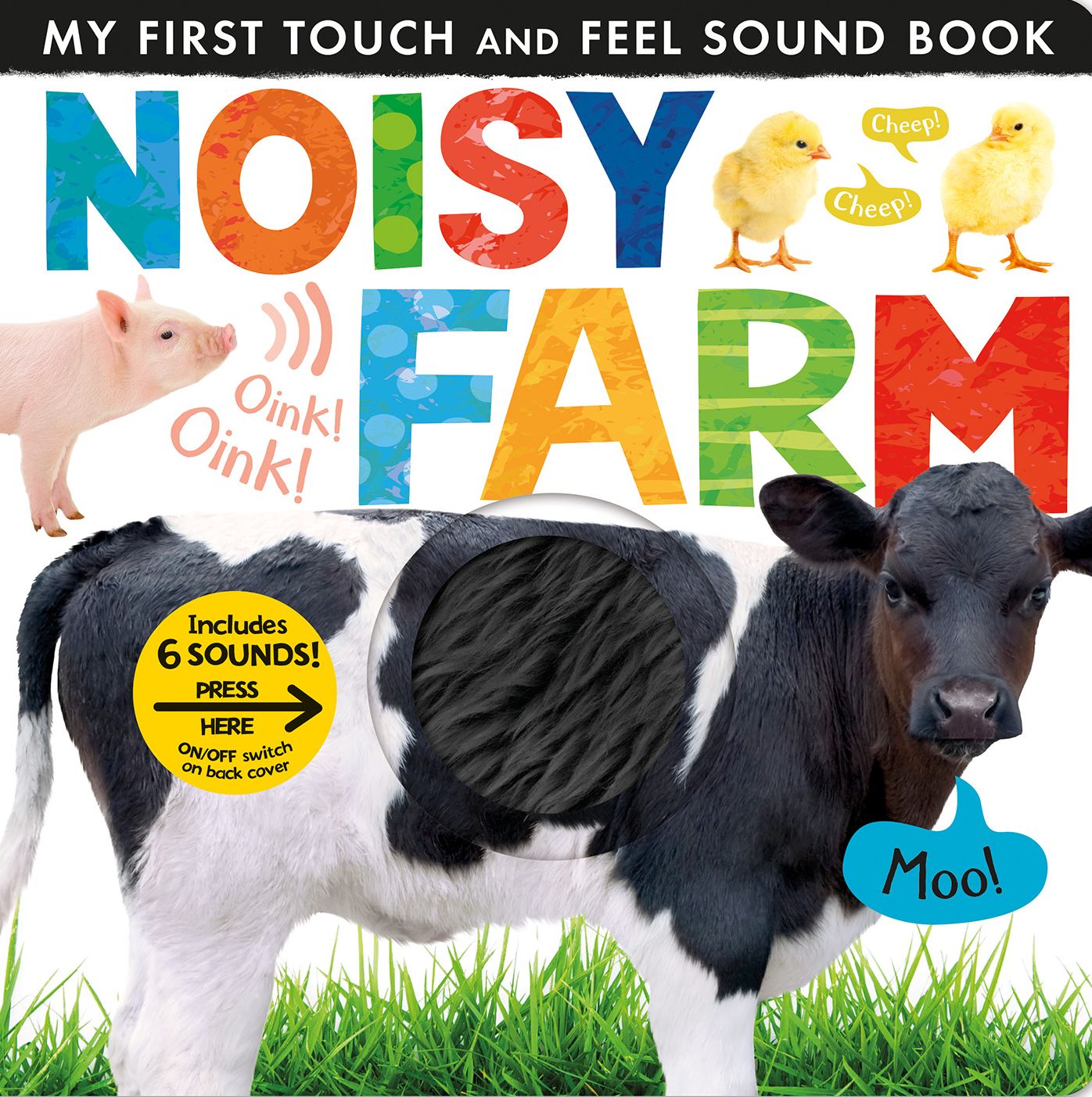 Noisy Farm: Includes 6 Sounds and an On/Off Switch on the Back Cover!
