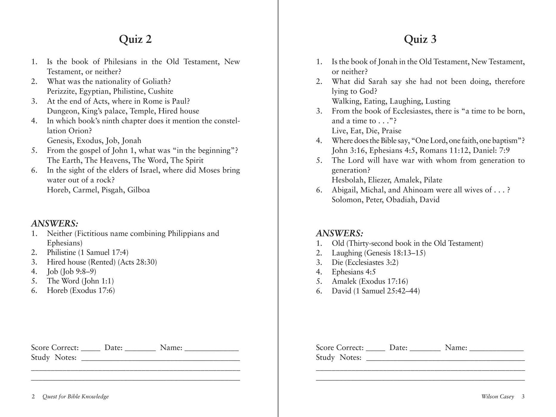 Quest for Bible Knowledge: 1,206 Trivia Questions to Sharpen Your Understanding of Scripture
