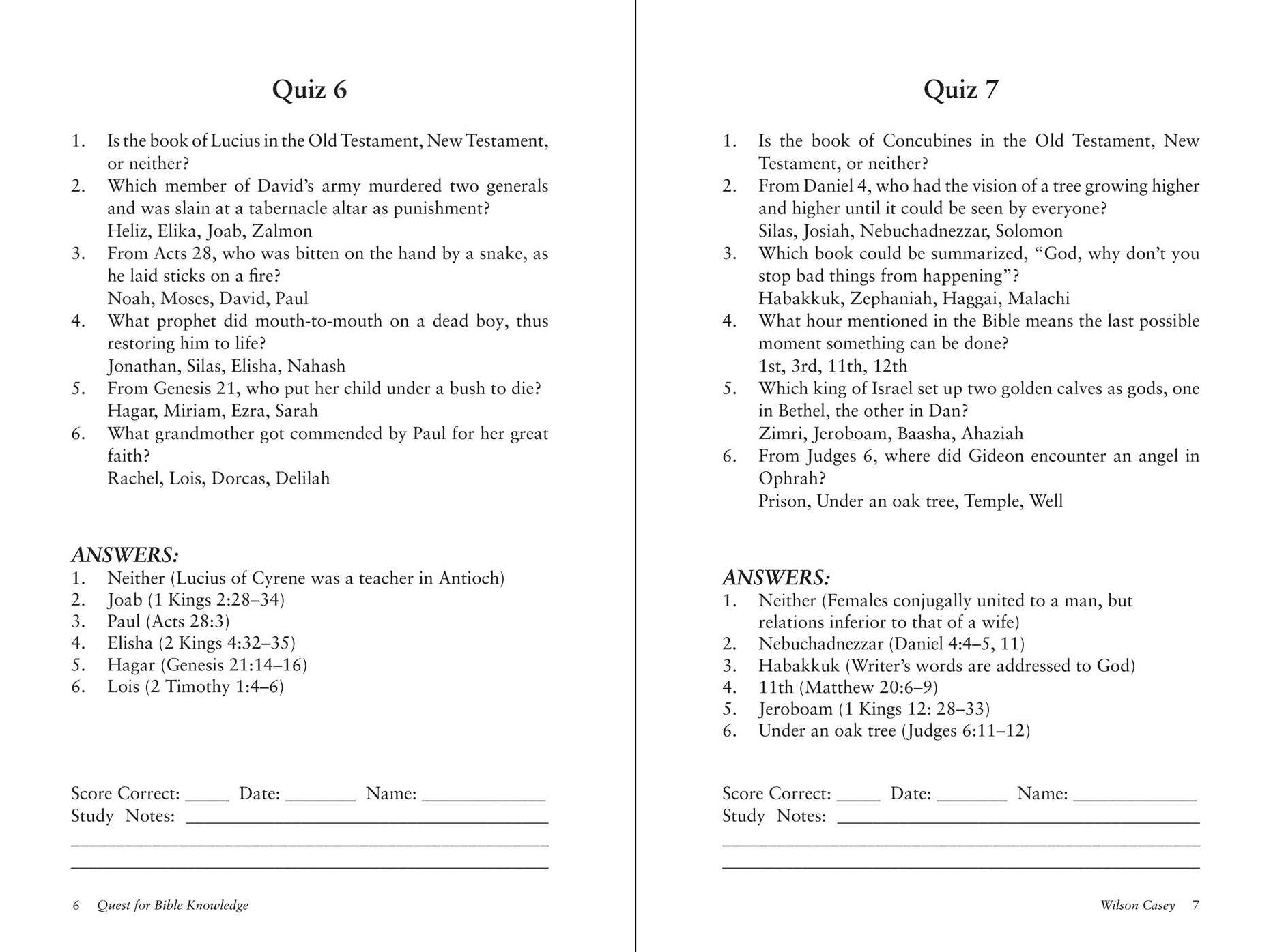 Quest for Bible Knowledge: 1,206 Trivia Questions to Sharpen Your Understanding of Scripture