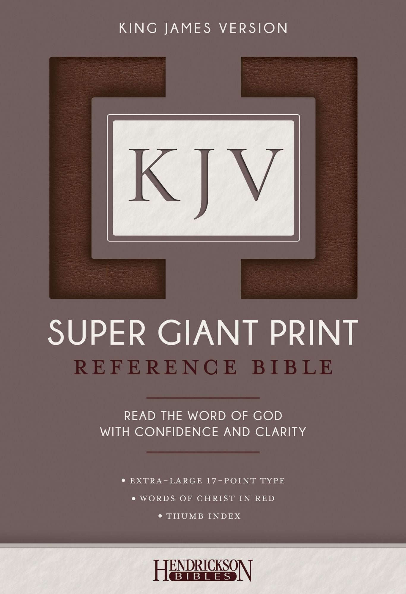 KJV Super Giant Print Reference Bible (Brown Flexisoft Leather, Thumb-Indexed)