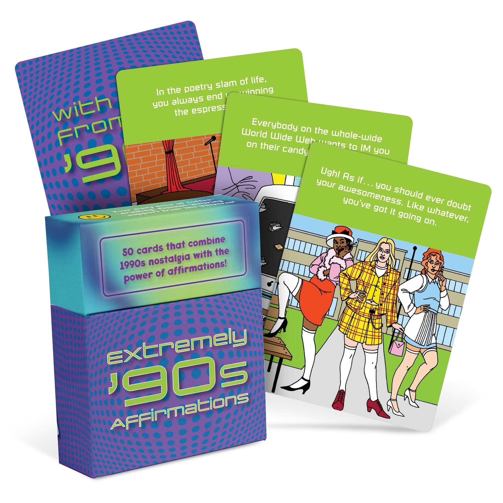Extremely 90s Affirmations Deck: 50 Cards That Combine 1990s Nostalgia With The Power of Affirmations! (Affirmations from the Decades)