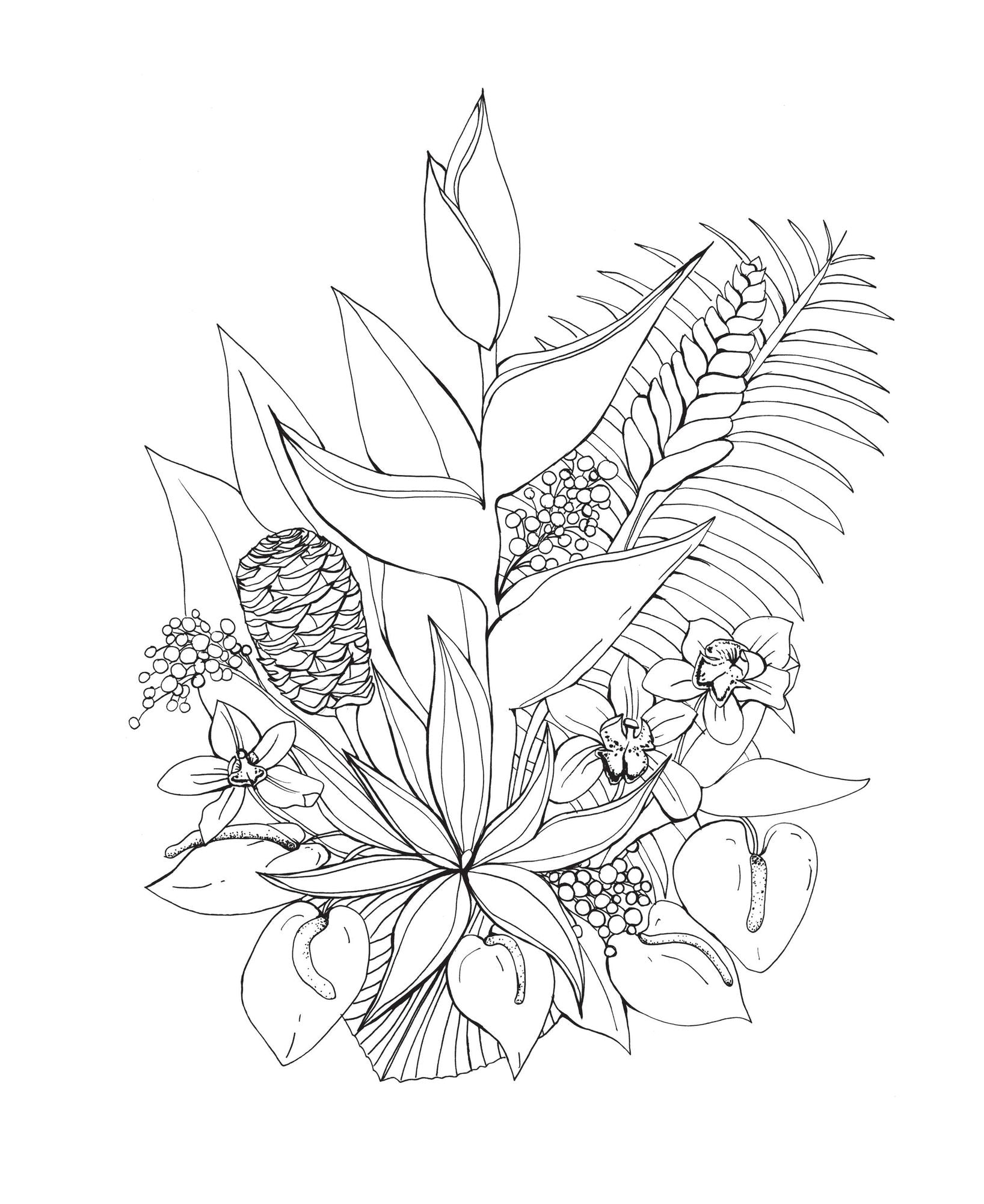 Floral Wonderland: A Blooming Coloring Retreat - A Relaxing Coloring Book of Beautiful Flowers for Adults