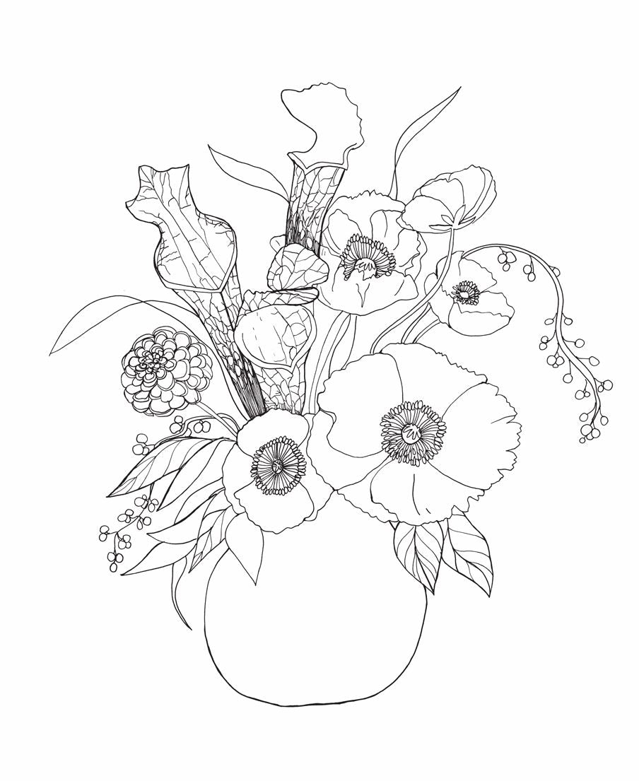 Floral Wonderland: A Blooming Coloring Retreat - A Relaxing Coloring Book of Beautiful Flowers for Adults