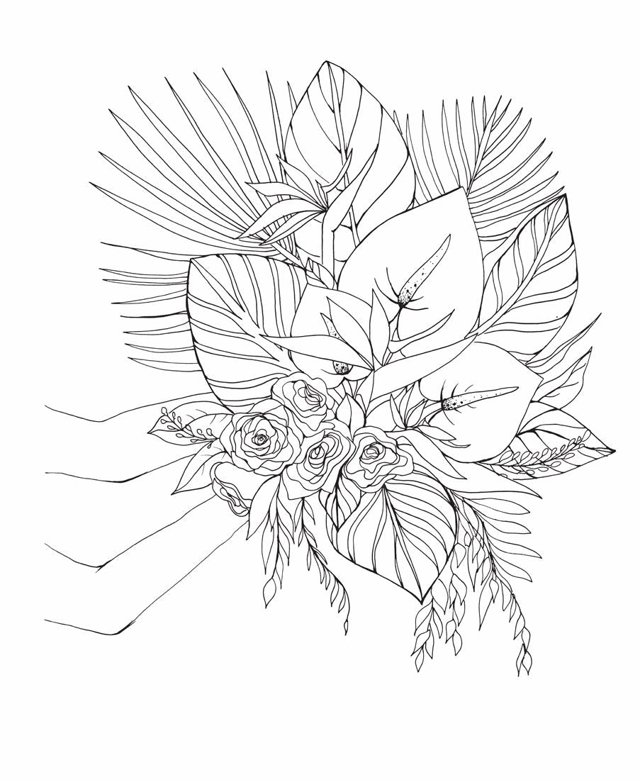 Floral Wonderland: A Blooming Coloring Retreat - A Relaxing Coloring Book of Beautiful Flowers for Adults