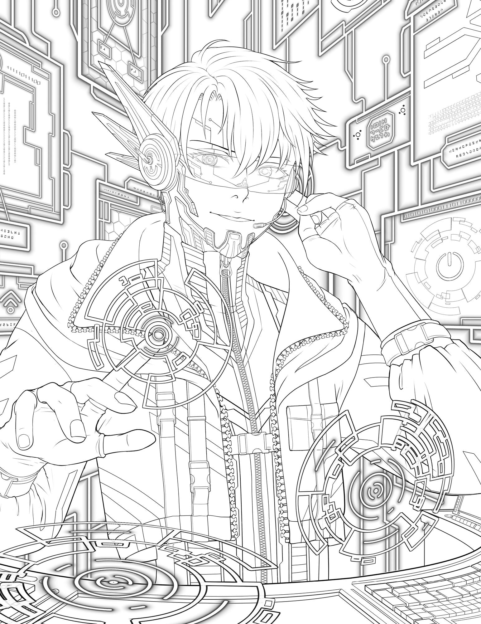 Manga Worlds: A Coloring Book