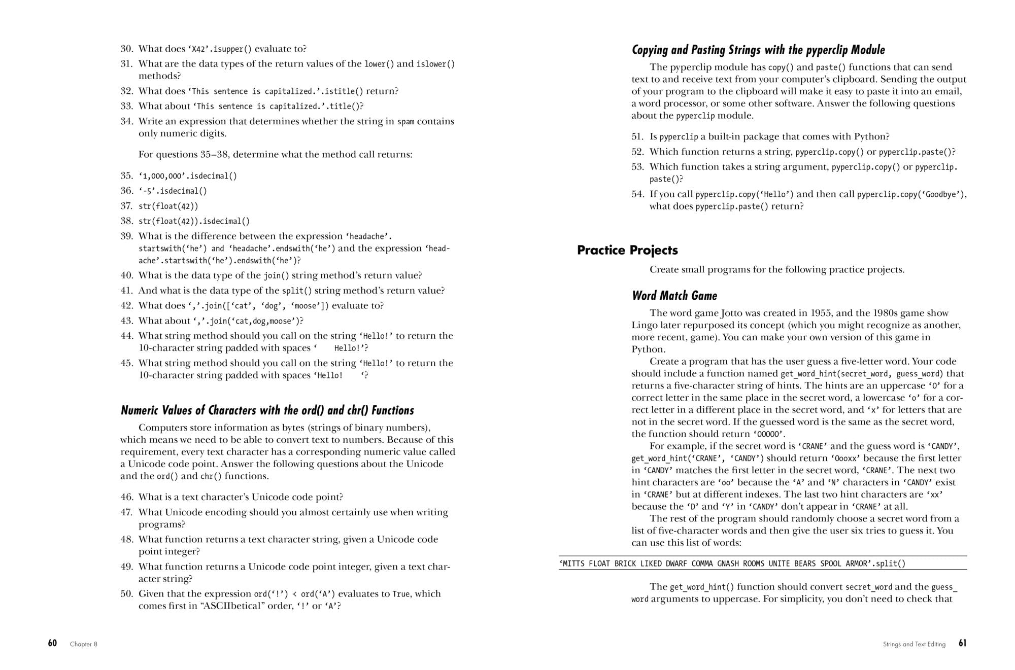 Automate the Boring Stuff with Python Workbook: Projects and Exercises to Sharpen Your Python Skills