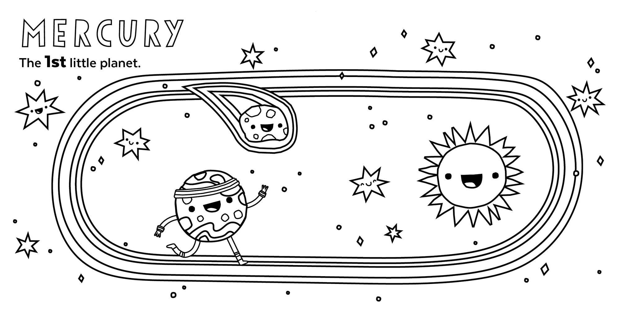 8 Little Planets Coloring Book