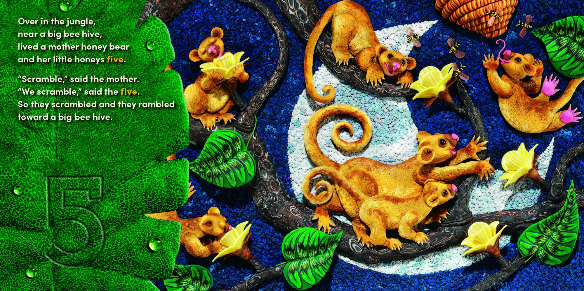 Over in the Jungle: A rain forest baby animal counting book
