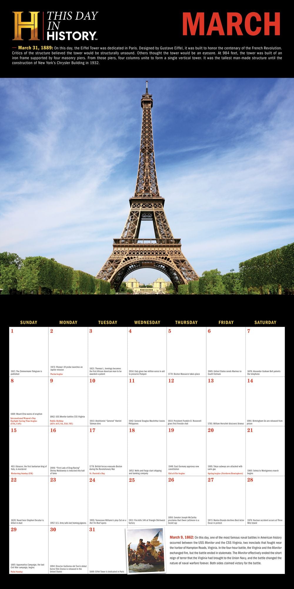 2026 History Channel This Day in History Wall Calendar