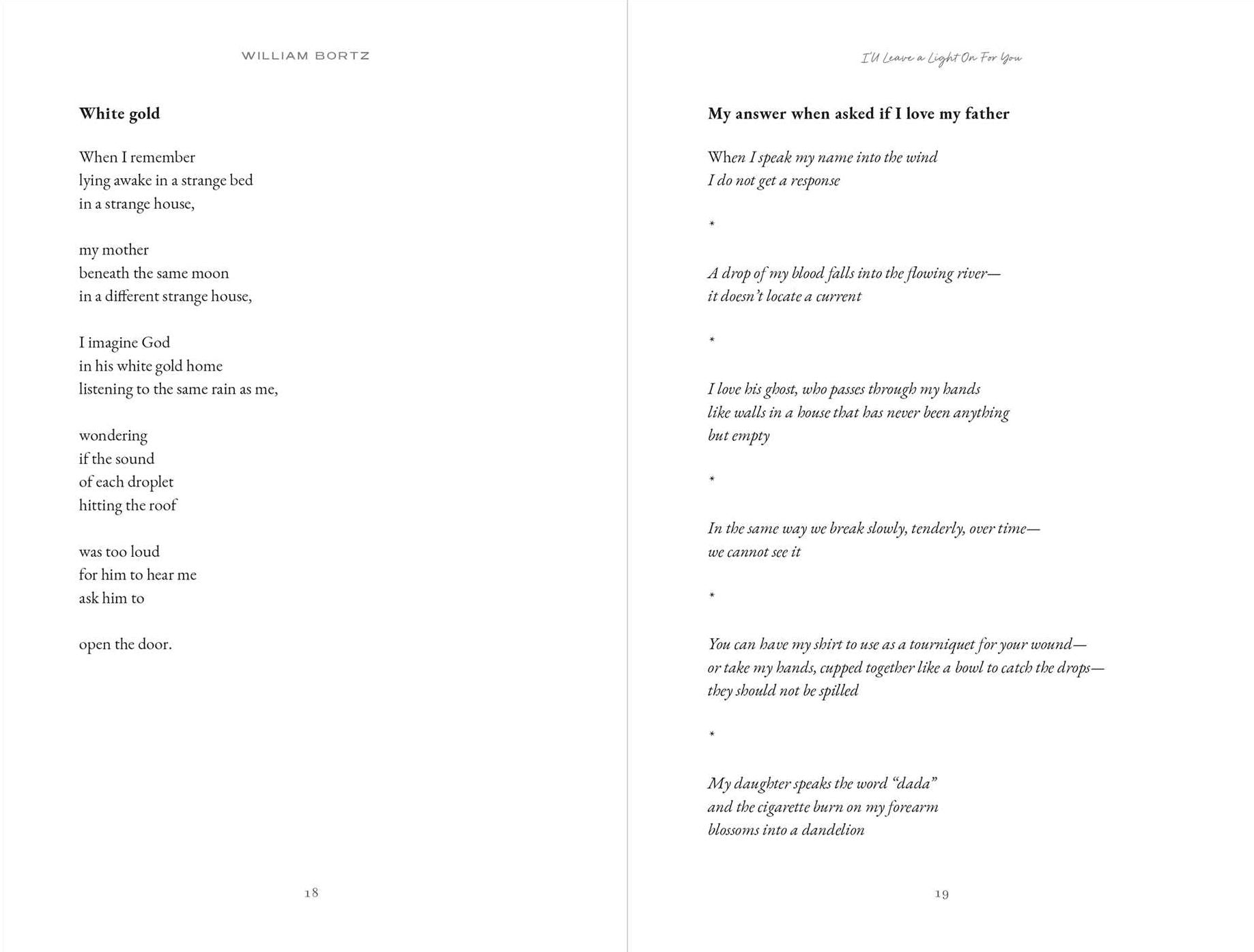I'll Leave a Light On for You: Poems