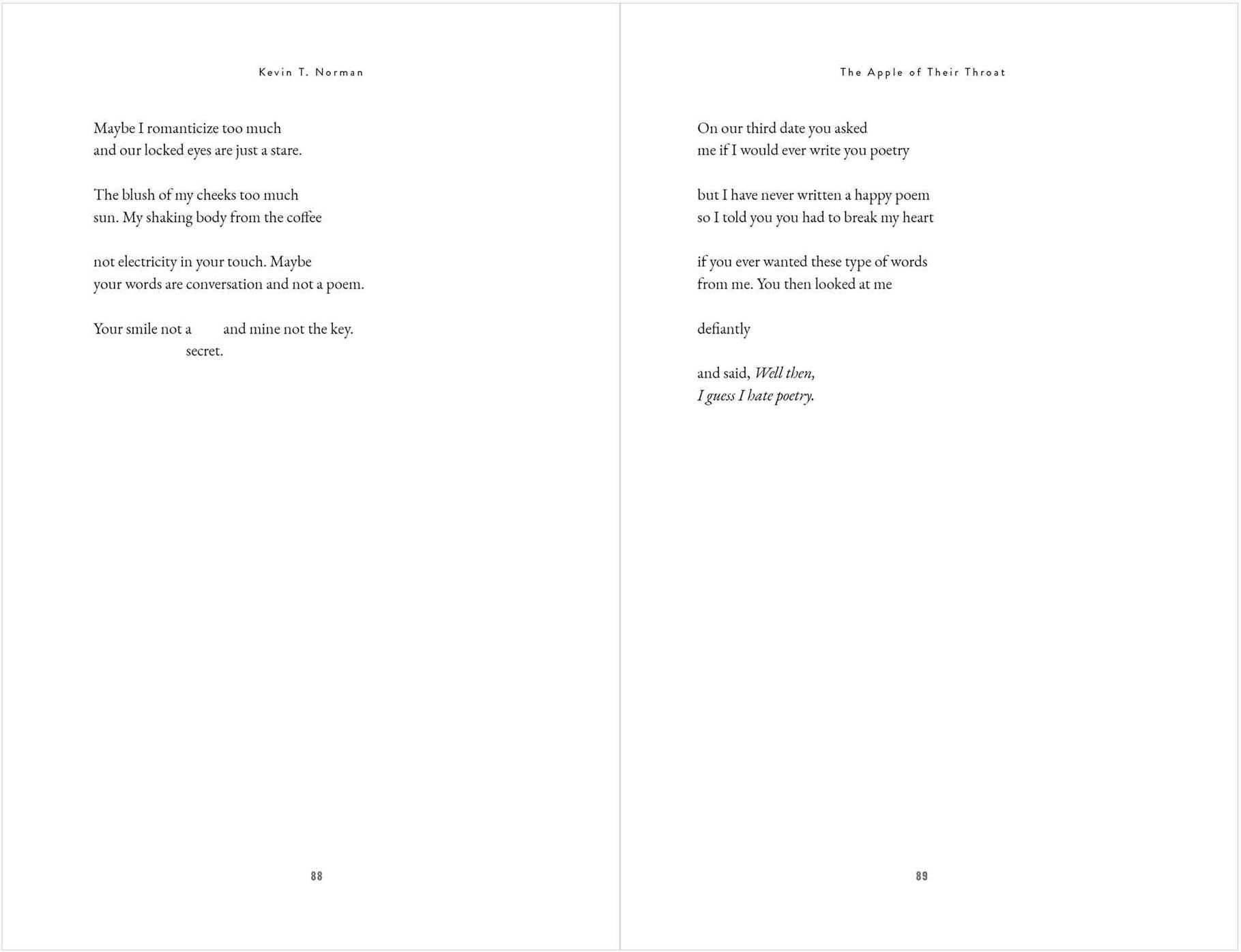 The Apple of Their Throat: Poems