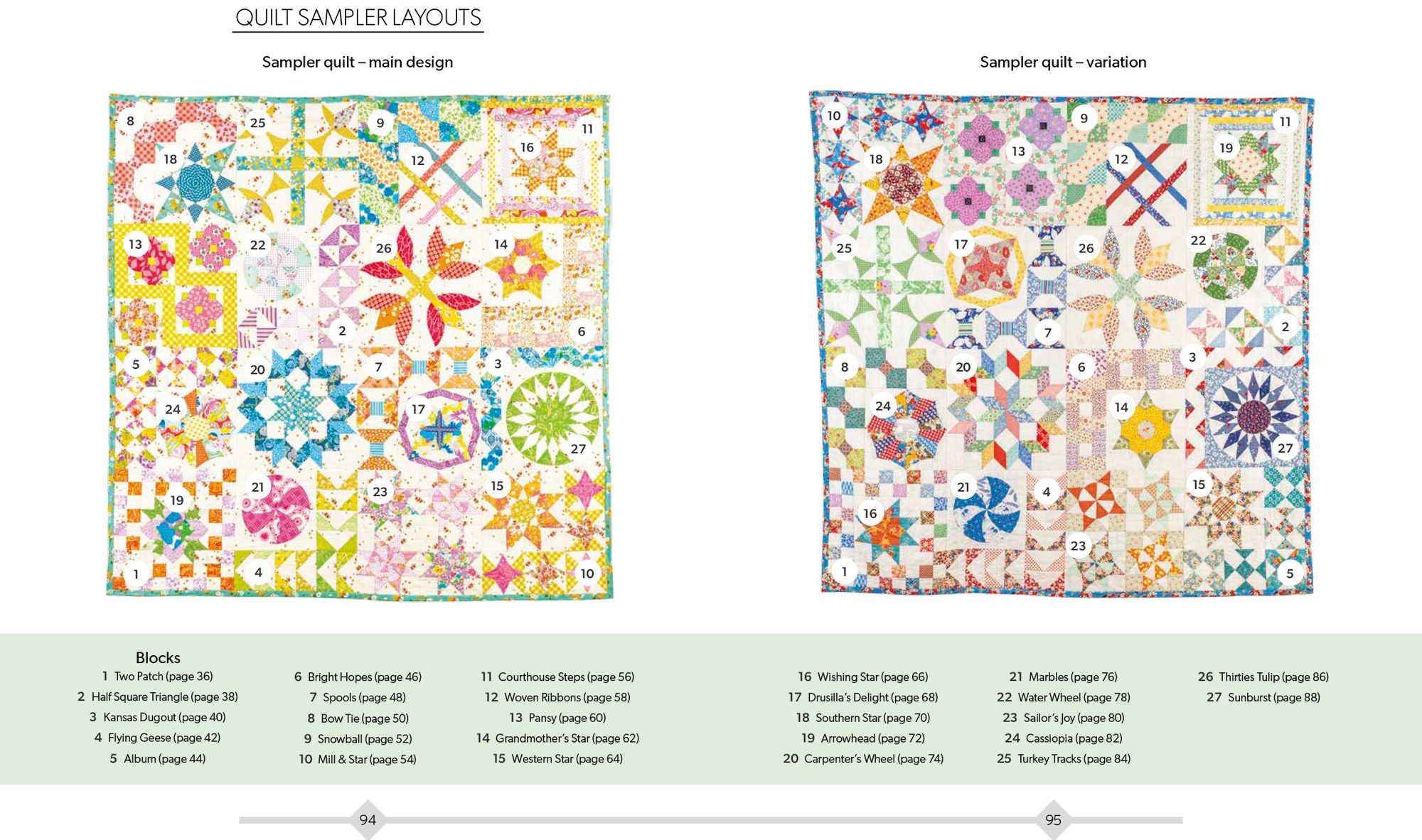 Hand-Stitched Quilts: Choose from 27 block designs and hand-piece your own unique quilts