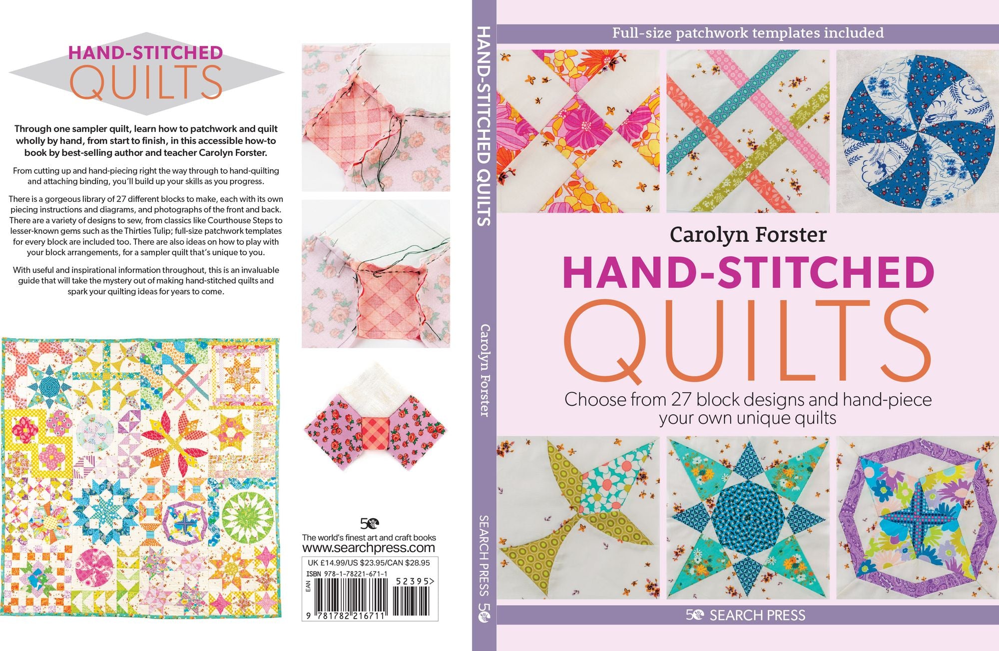 Hand-Stitched Quilts: Choose from 27 block designs and hand-piece your own unique quilts