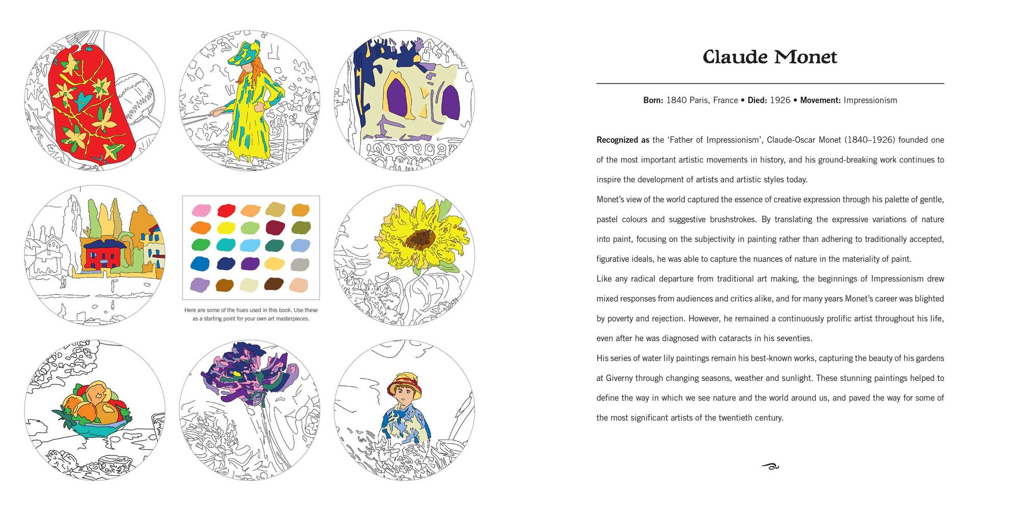 Claude Monet (Art Colouring Book): Make Your Own Art Masterpiece