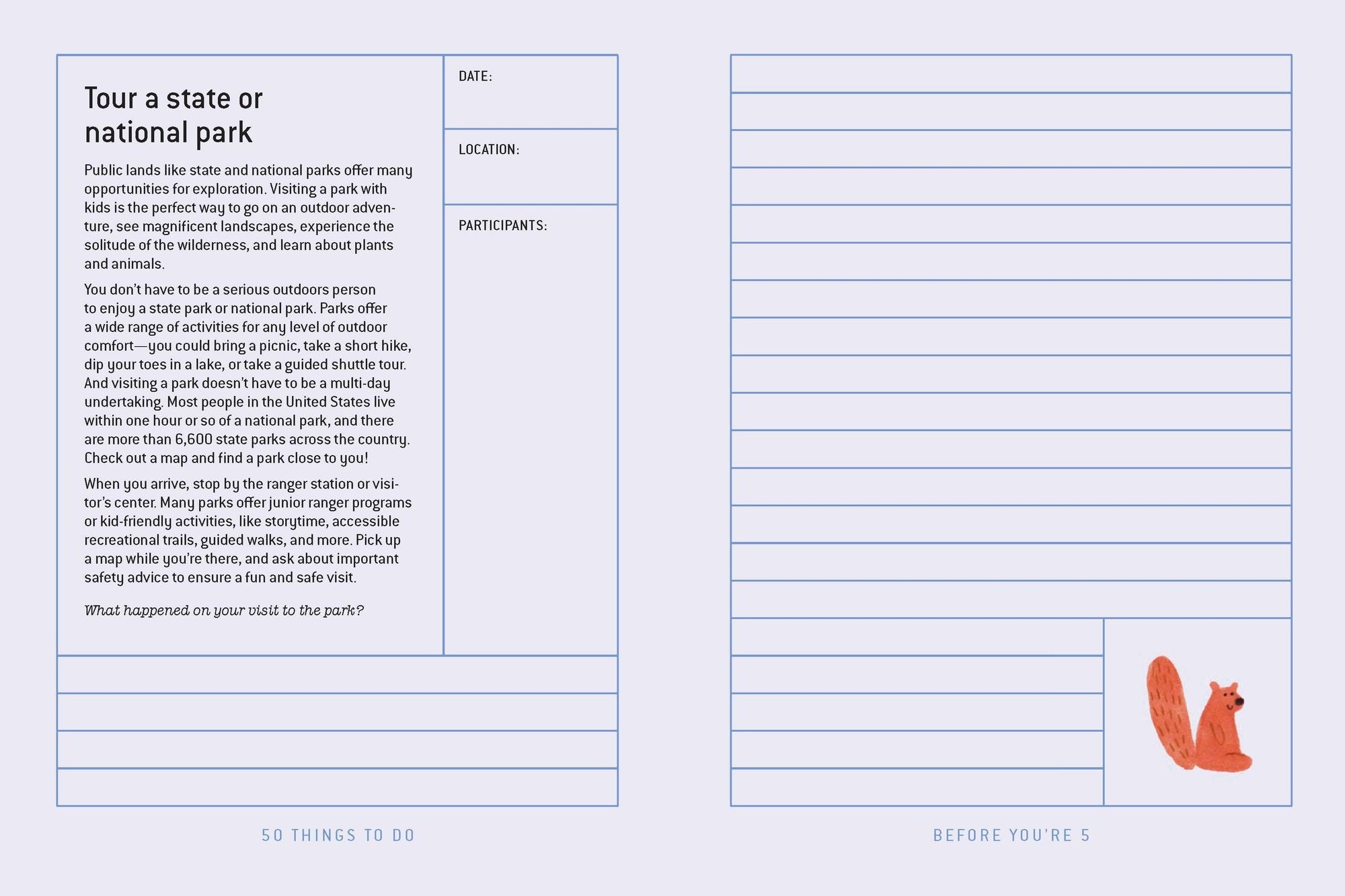 50 Things to Do Before You're 5 Journal: Must-Do Family Activities to Spark Fun, Connection, and Curiosity