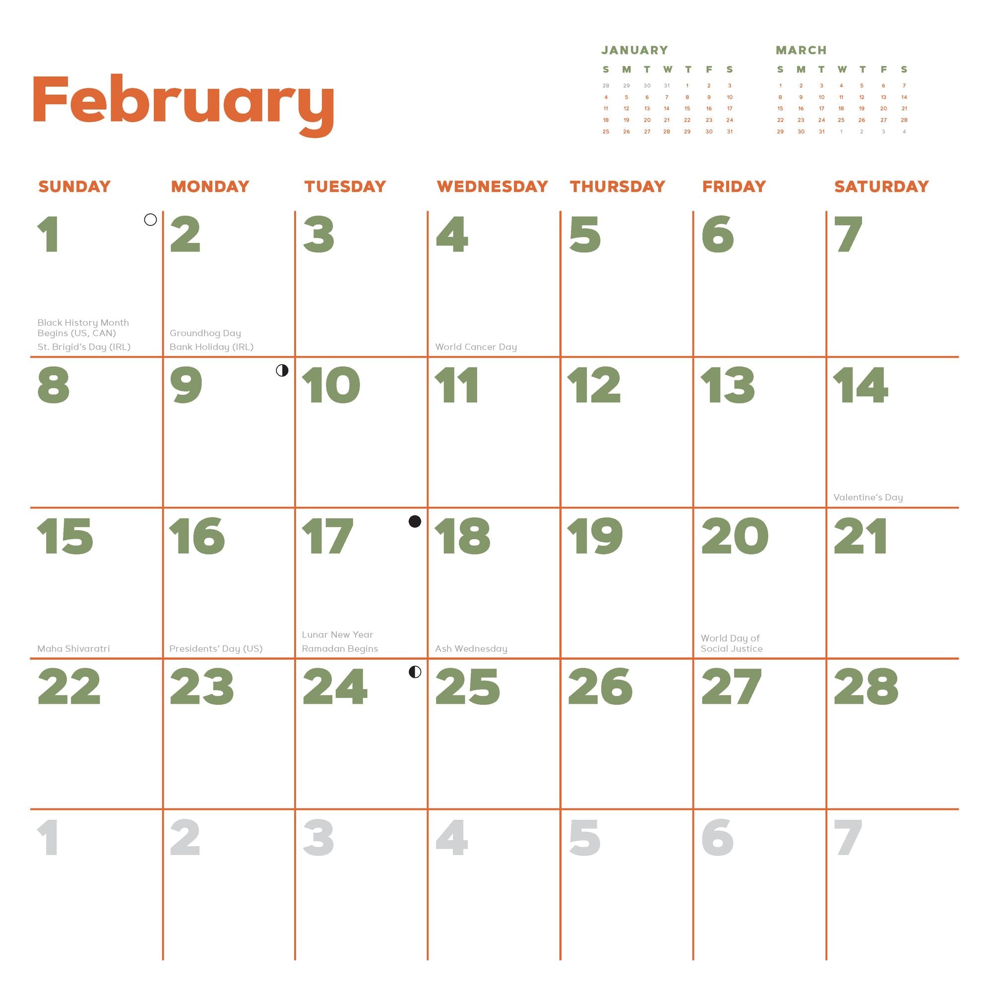 2026 Catffirmations Wall Calendar