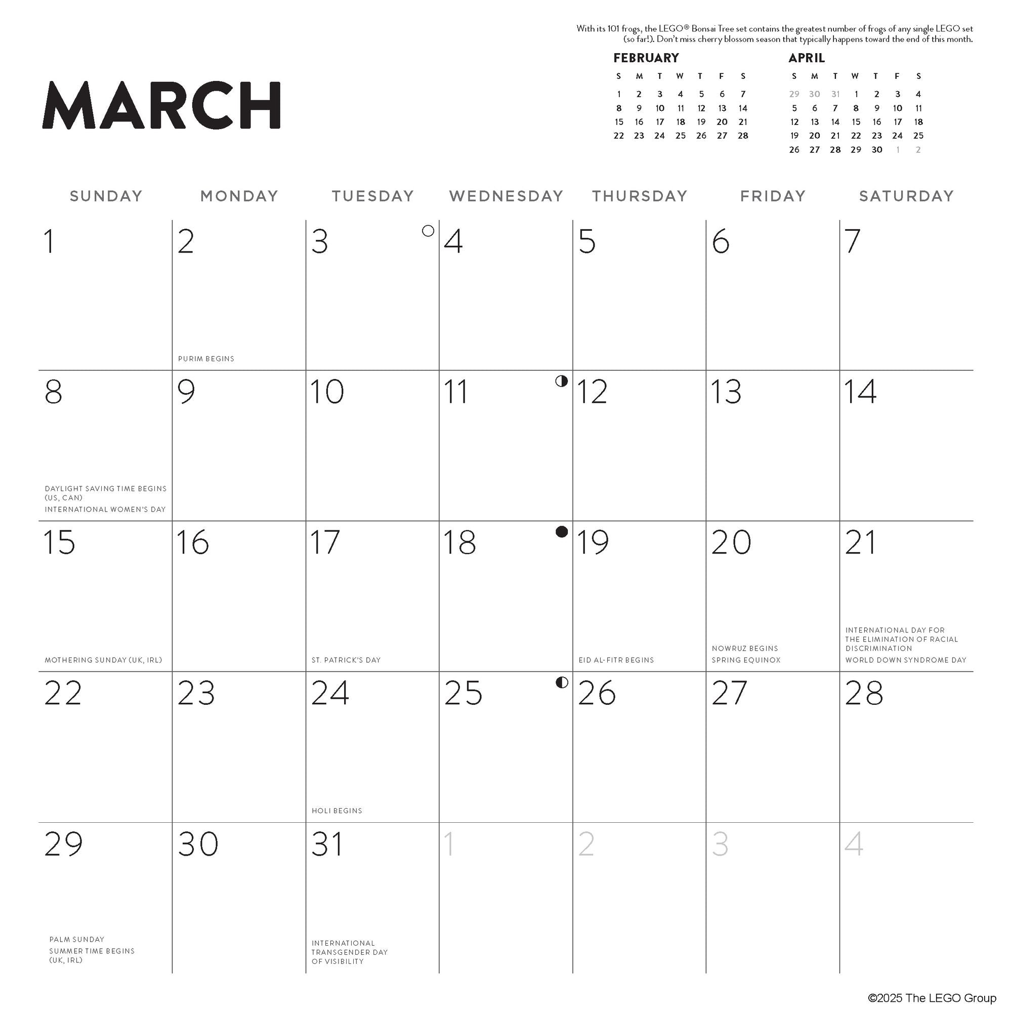 2026 LEGO Wall Calendar