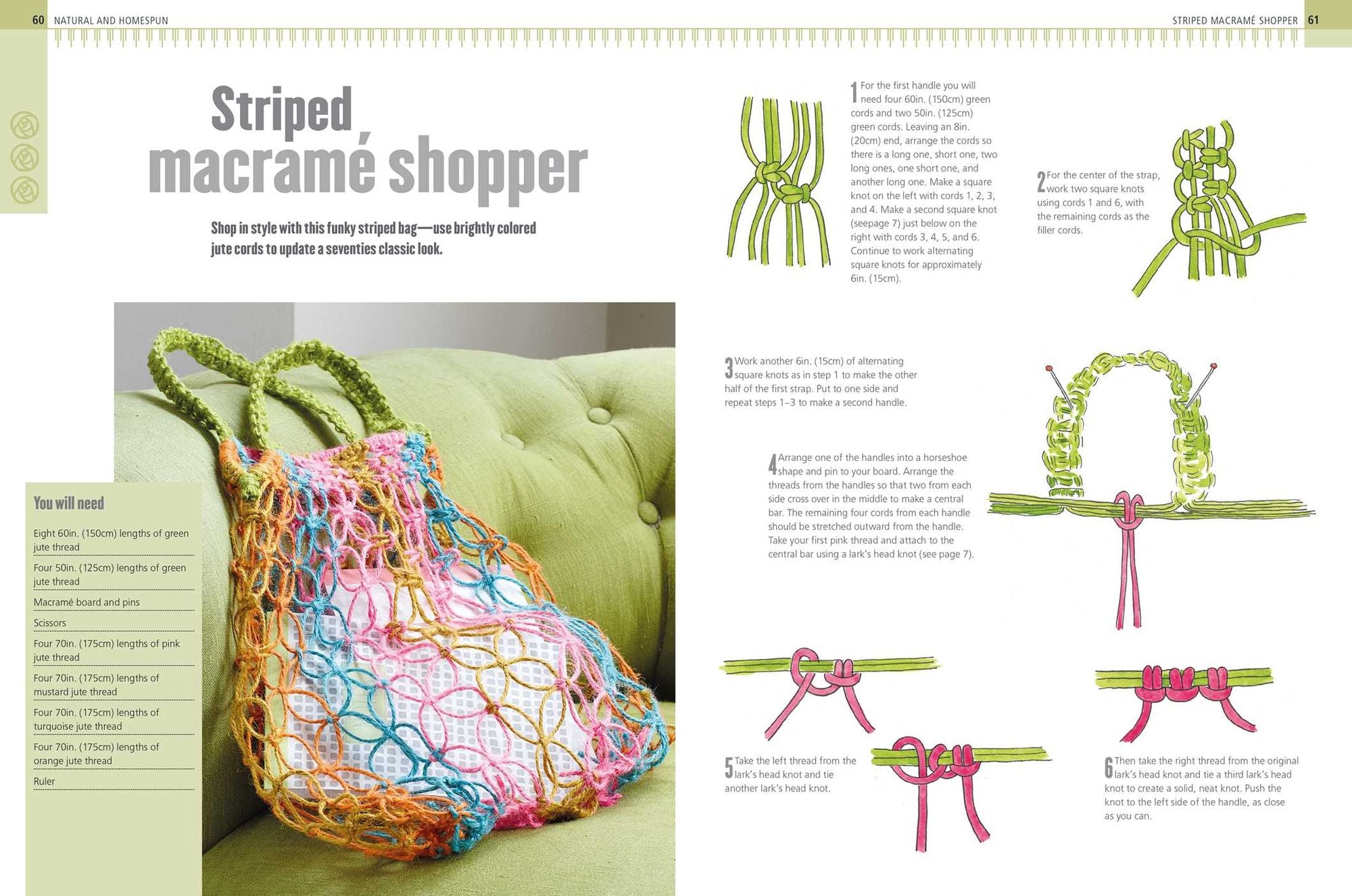 Macramé Craft: 35 projects to make: Stylish knotted and crocheted decorations, jewelry, and accessories