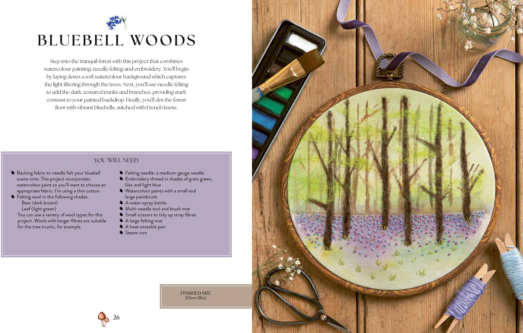 Needle Felting Art: 12 mixed-media woodland projects to paint and sew