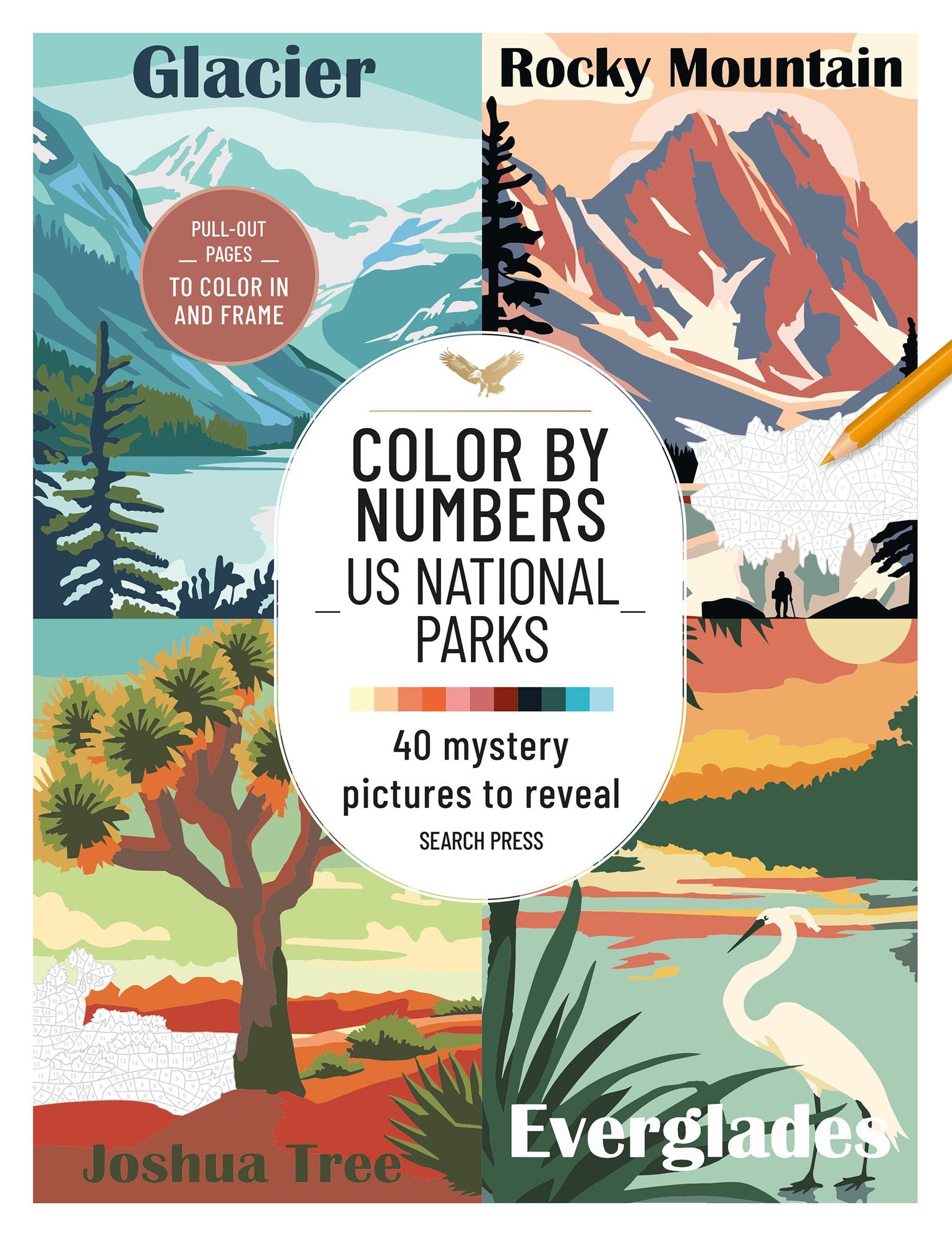 Color by Numbers US National Parks: 40 mystery pictures to reveal