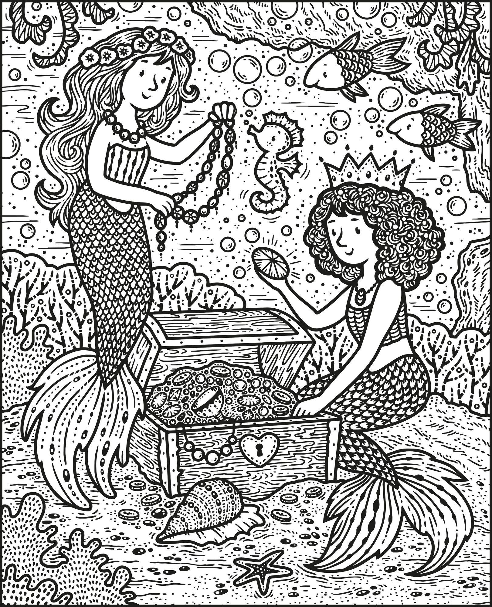 Mermaids Magic Painting Book